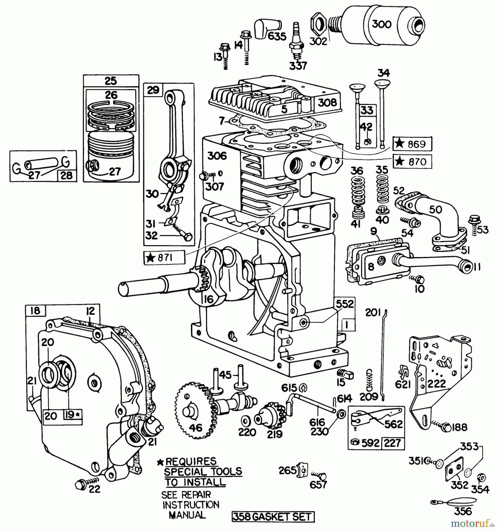 Toro Neu Snow Blowers/Snow Throwers Seite 1 38150 (826) - Toro 826 Snowthrower, 1980 (0000001-0999999) ENGINE BRIGGS & STRATTON MODEL NO. 190402 TYPE 0989-01 (8 H.P. SNOWTHROWER MODEL 38150) #1