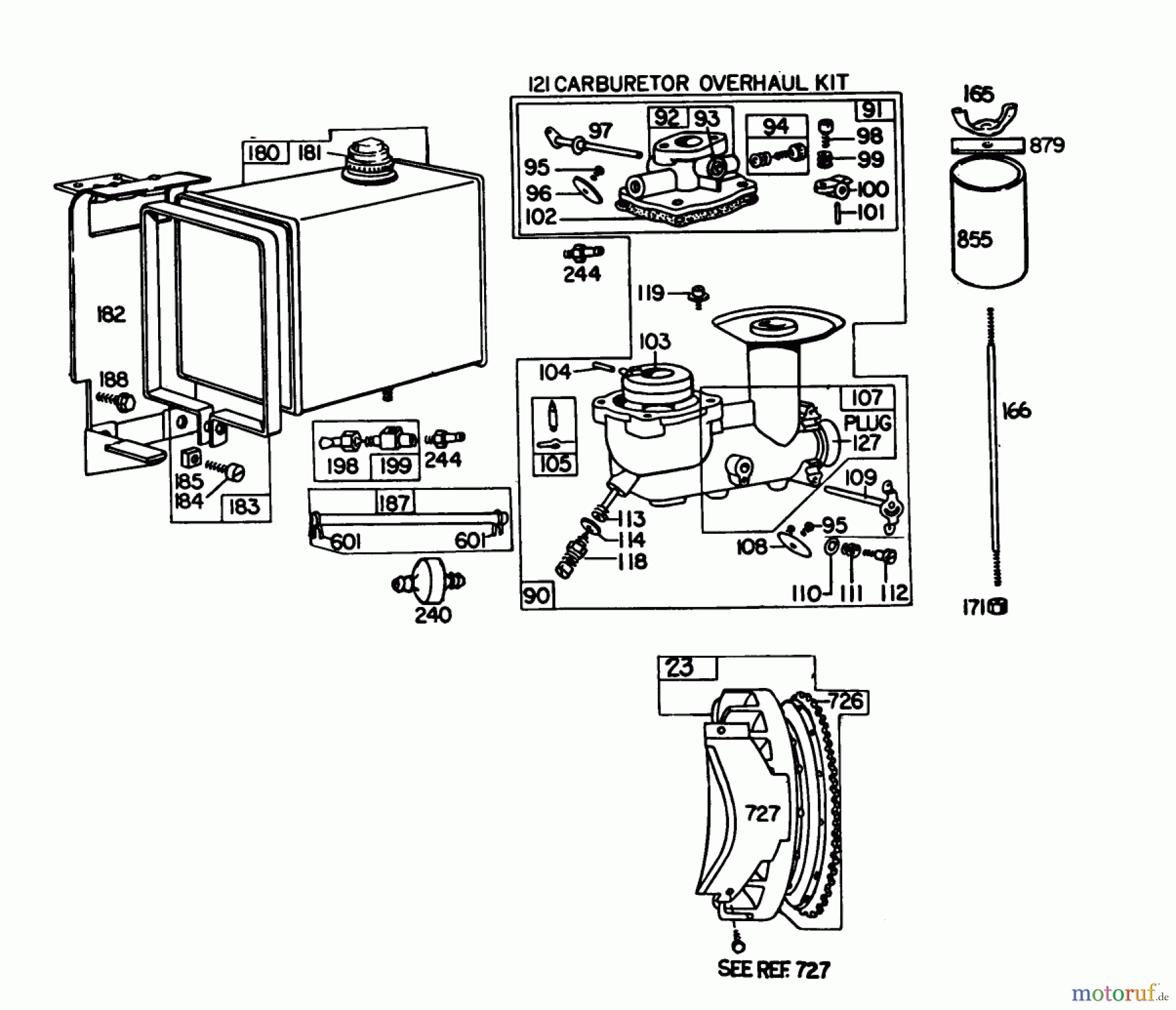 Toro Neu Snow Blowers/Snow Throwers Seite 1 38090 (1132) - Toro 1132 Snowthrower, 1982 (2000001-2999999) ENGINE BRIGGS & STRATTON MODEL NO. 252412 TYPE NO. 0191-01 (11 H.P. SNOWTHROWER MODEL 38090) #2