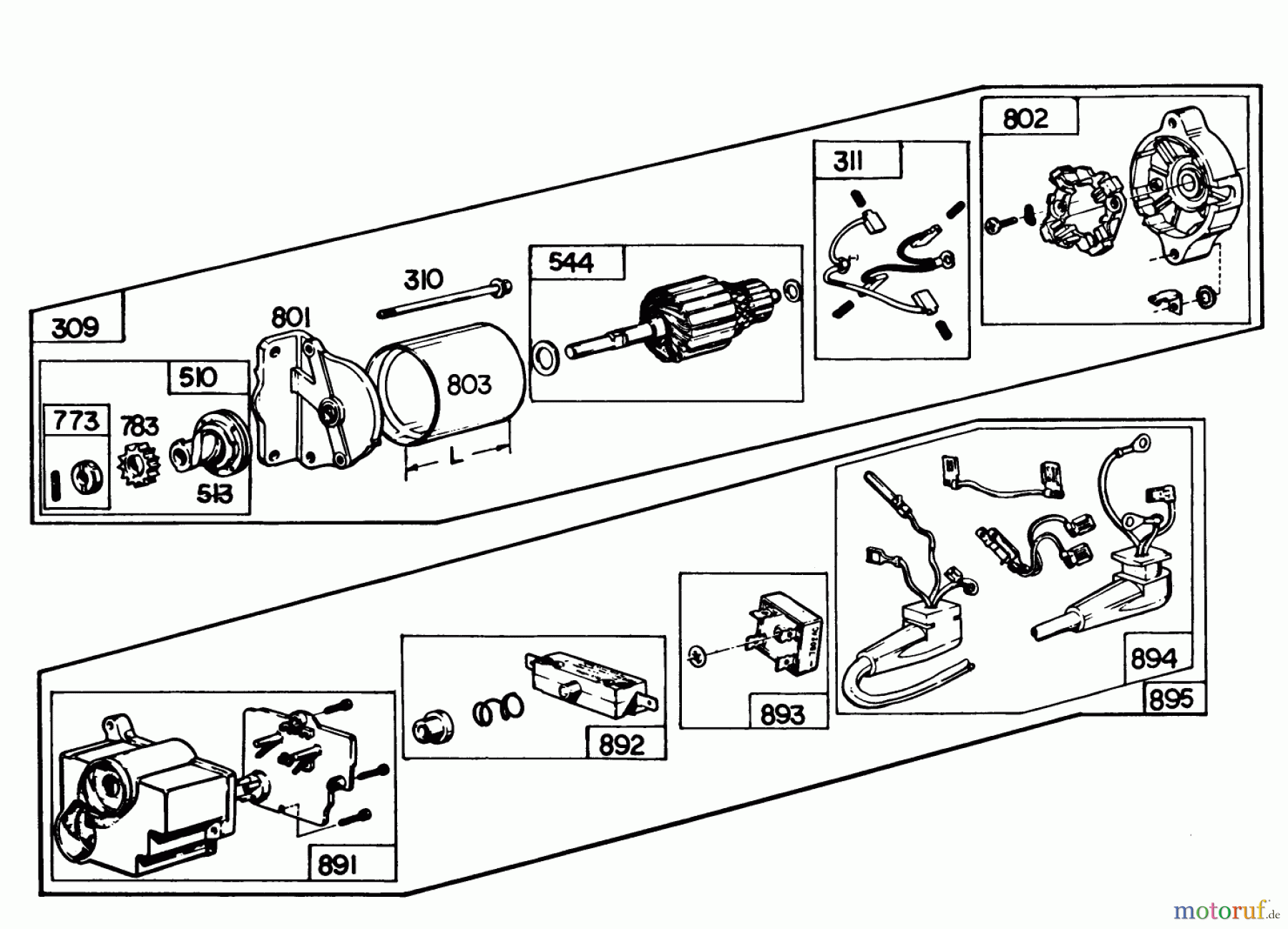  Toro Neu Snow Blowers/Snow Throwers Seite 1 38090 (1132) - Toro 1132 Snowthrower, 1982 (2000001-2999999) STARTER MOTOR KIT MODEL NO. 37-4630 (8 H.P. & 11 H.P. SNOWTHROWER MODEL 38150 & 38090)