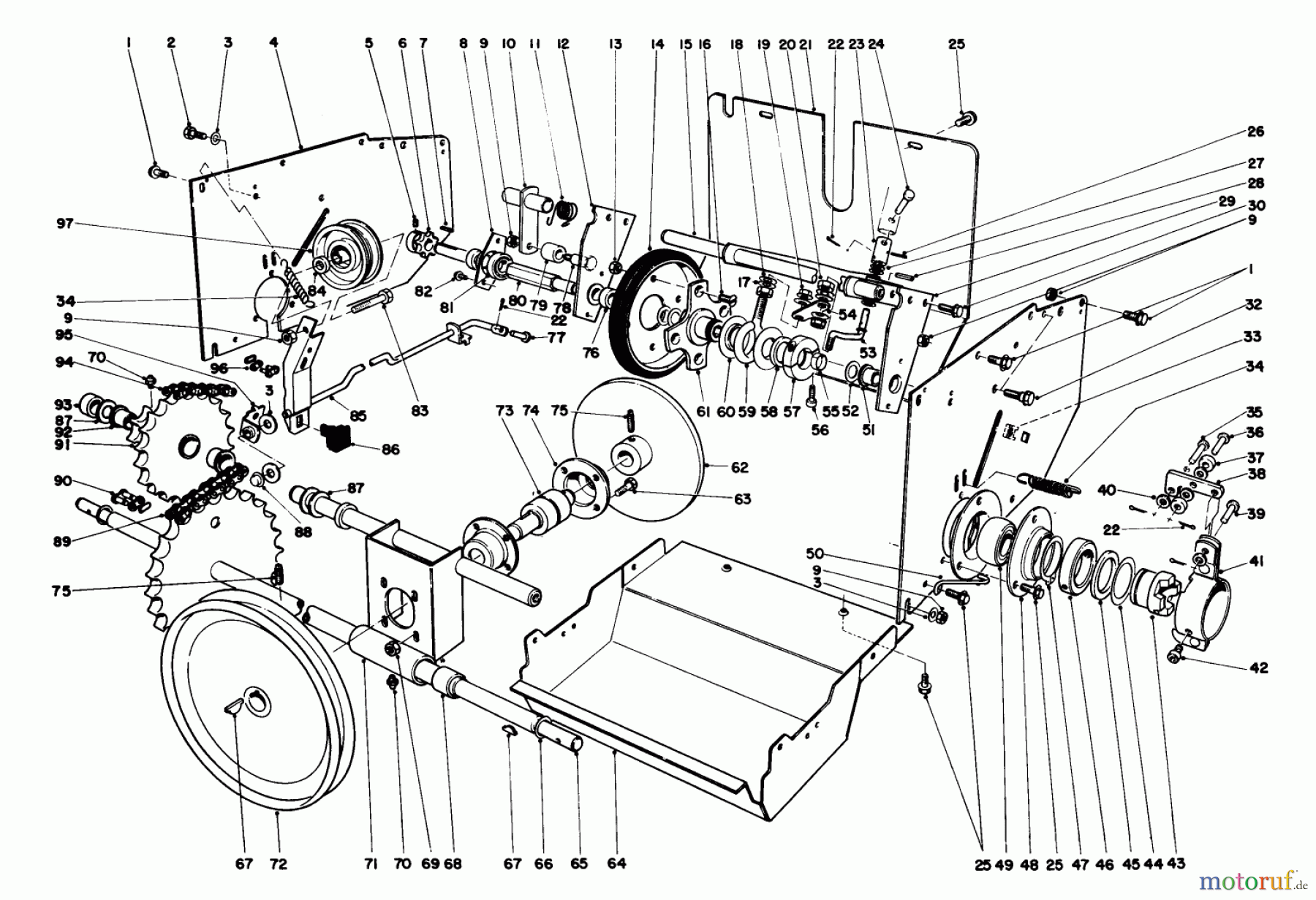 Toro Neu Snow Blowers/Snow Throwers Seite 1 38150 (826) - Toro 826 Snowthrower, 1981 (1000001-1999999) TRACTION ASSEMBLY
