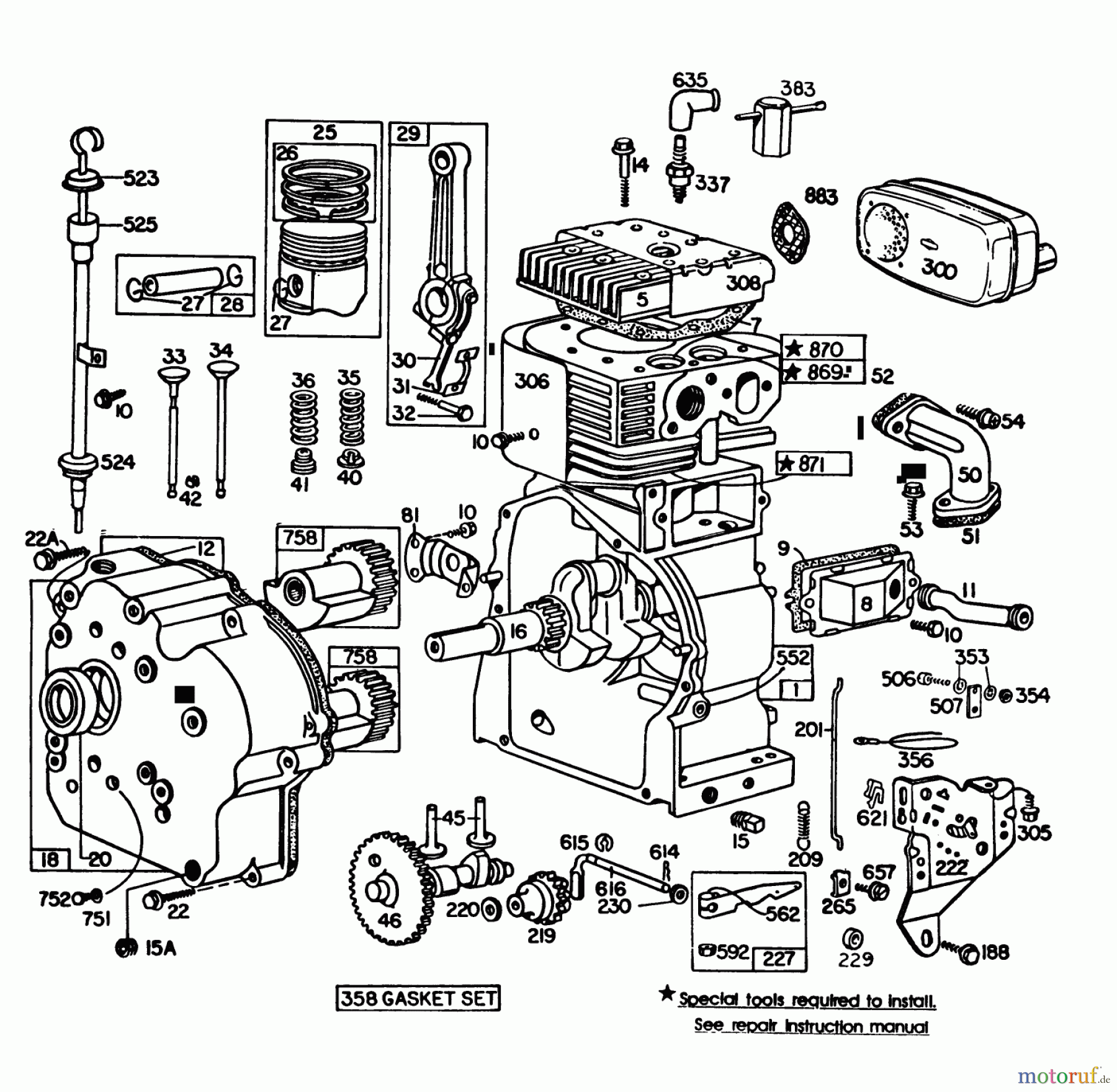  Toro Neu Snow Blowers/Snow Throwers Seite 1 38090 (1132) - Toro 1132 Snowthrower, 1984 (4000001-4999999) ENGINE BRIGGS & STRATTON MODEL NO. 252412-0685-01 #1