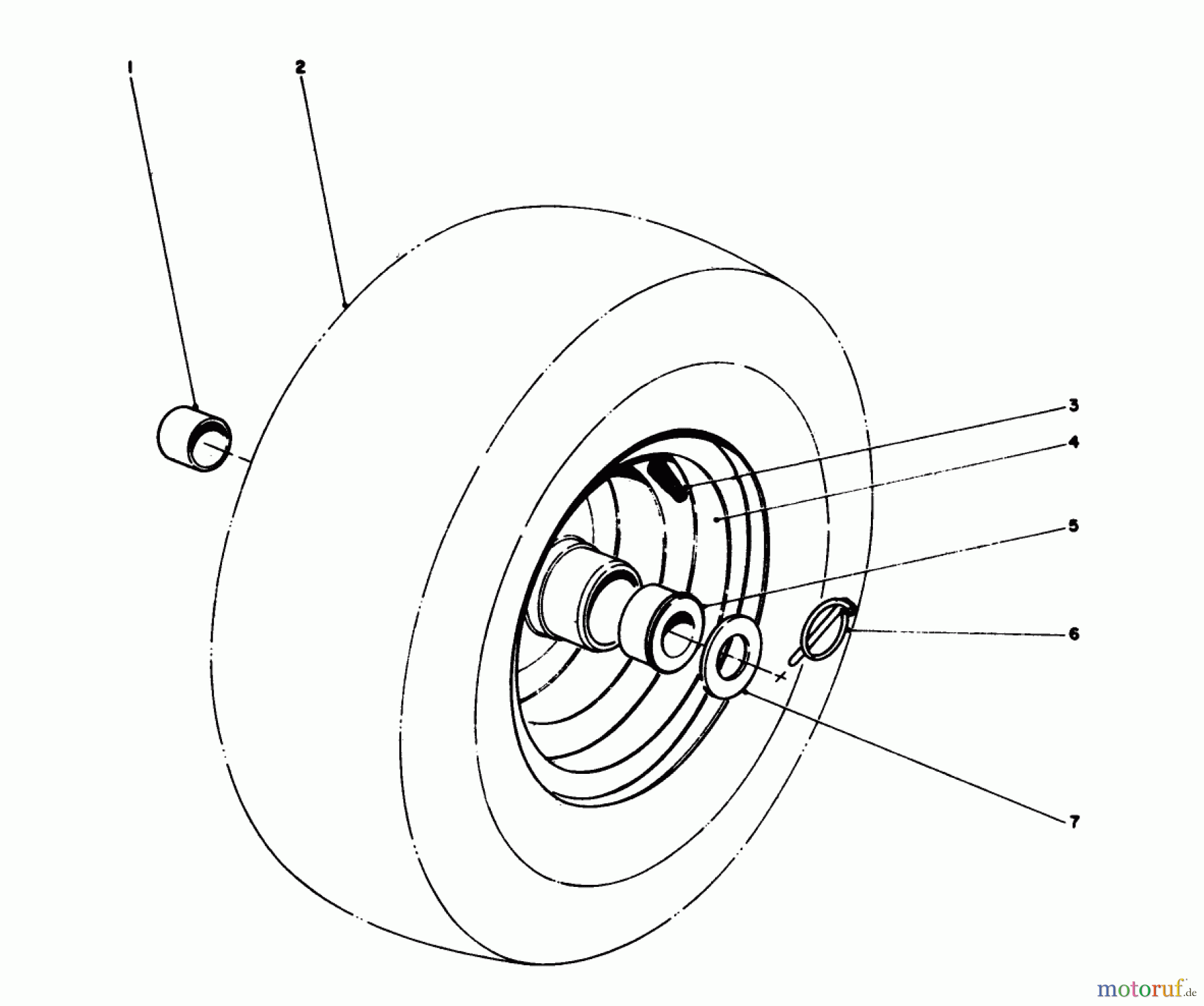 Toro Neu Snow Blowers/Snow Throwers Seite 1 38090 (1132) - Toro 1132 Snowthrower, 1984 (4000001-4999999) WHEEL ASSEMBLY
