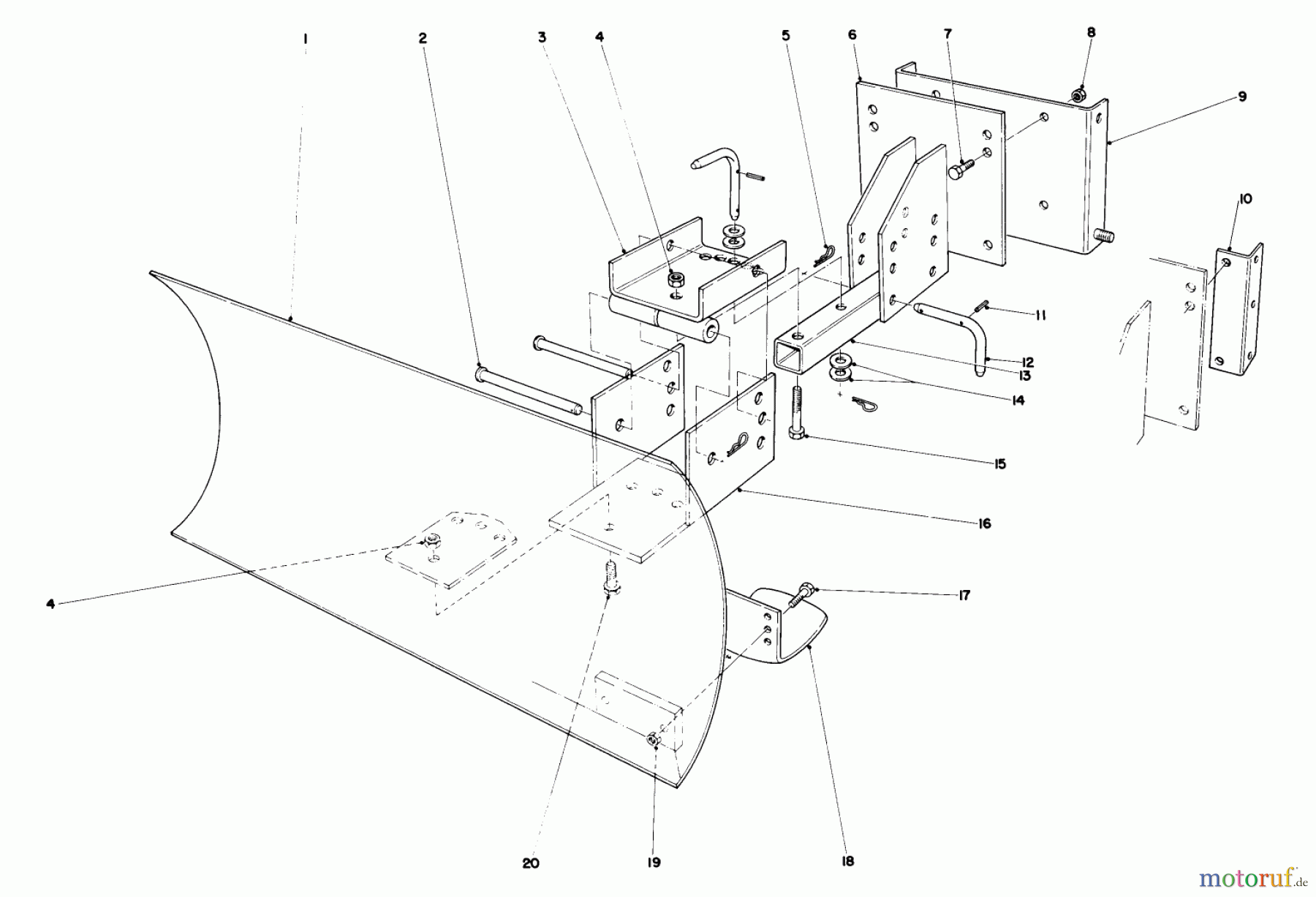 Toro Neu Snow Blowers/Snow Throwers Seite 1 38090 (1132) - Toro 1132 Snowthrower, 1985 (5000001-5999999) GRADER BLADE ASSEMBLY (MODEL NO. 59099) (OPTIONAL)