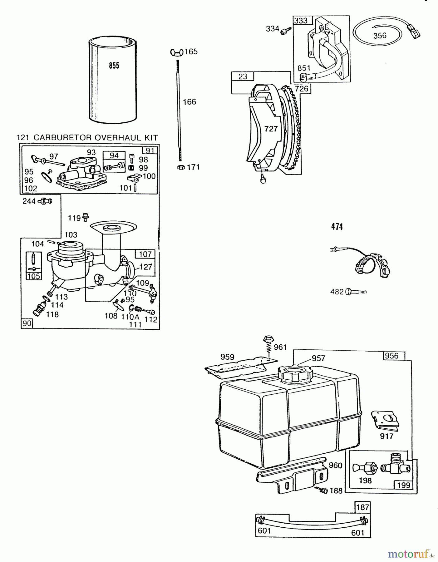  Toro Neu Snow Blowers/Snow Throwers Seite 1 38090 (1132) - Toro 1132 Snowthrower, 1987 (7000001-7999999) ENGINE BRIGGS & STRATTON MODEL NO. 252416-0734-01 #1