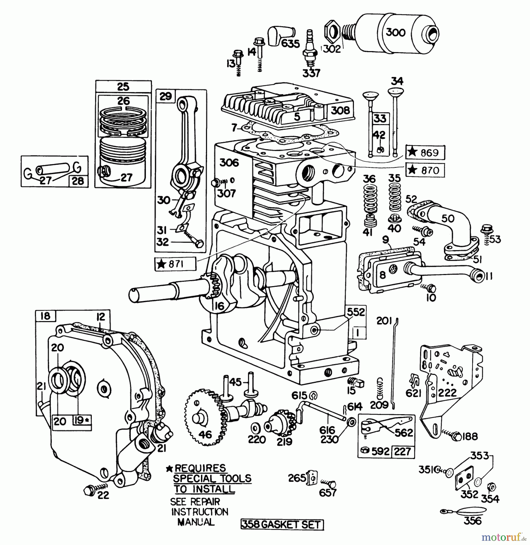 Toro Neu Snow Blowers/Snow Throwers Seite 1 38155 (826) - Toro 826 Snowthrower, 1981 (1000001-1999999) ENGINE MODEL NO. 190402 TYPE 0989-01 (MODEL 38155) #1