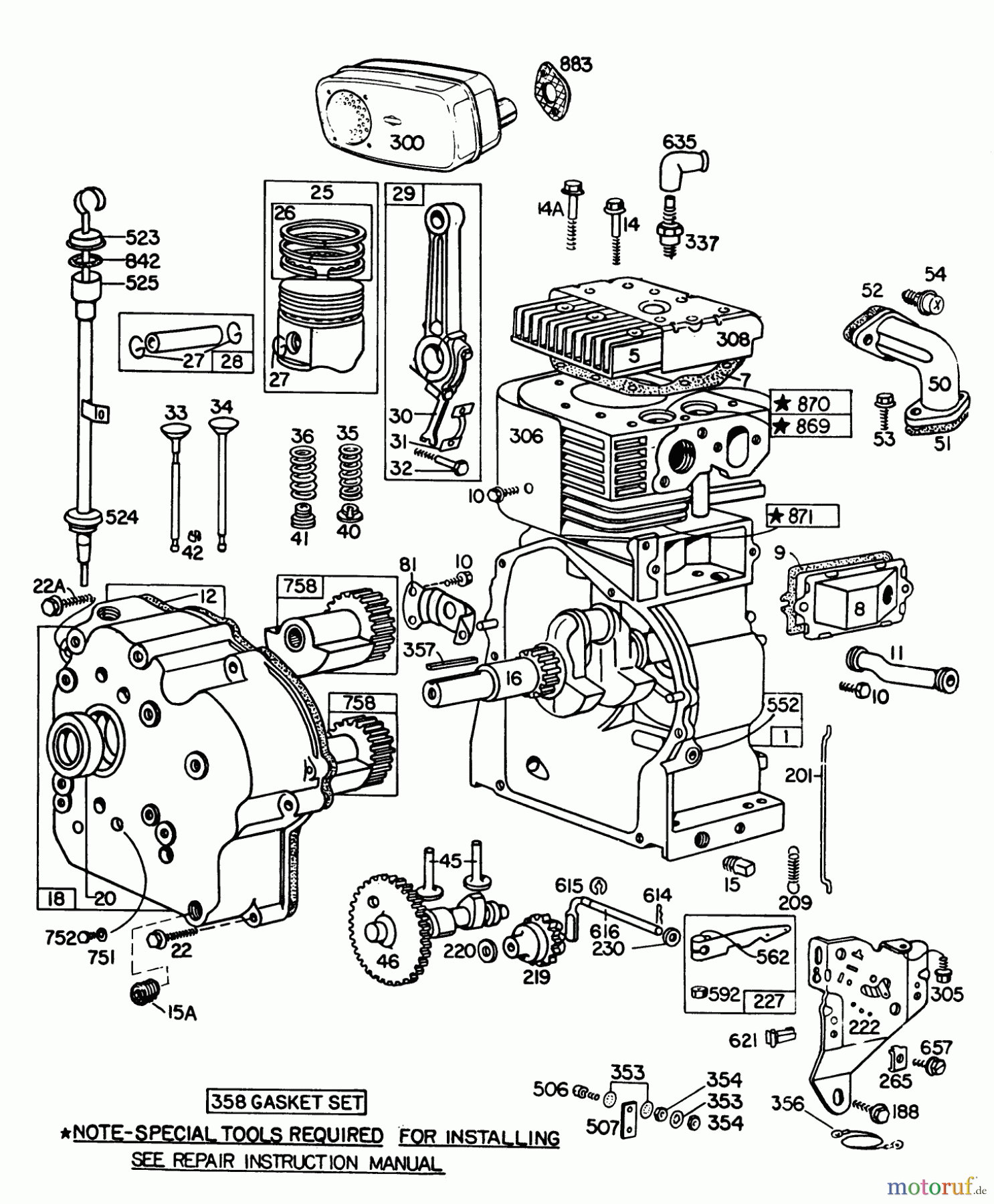  Toro Neu Snow Blowers/Snow Throwers Seite 1 38155 (826) - Toro 826 Snowthrower, 1982 (2000001-2999999) ENGINE MODEL NO. 252416 TYPE 0190-01 (MODEL 38095) #1