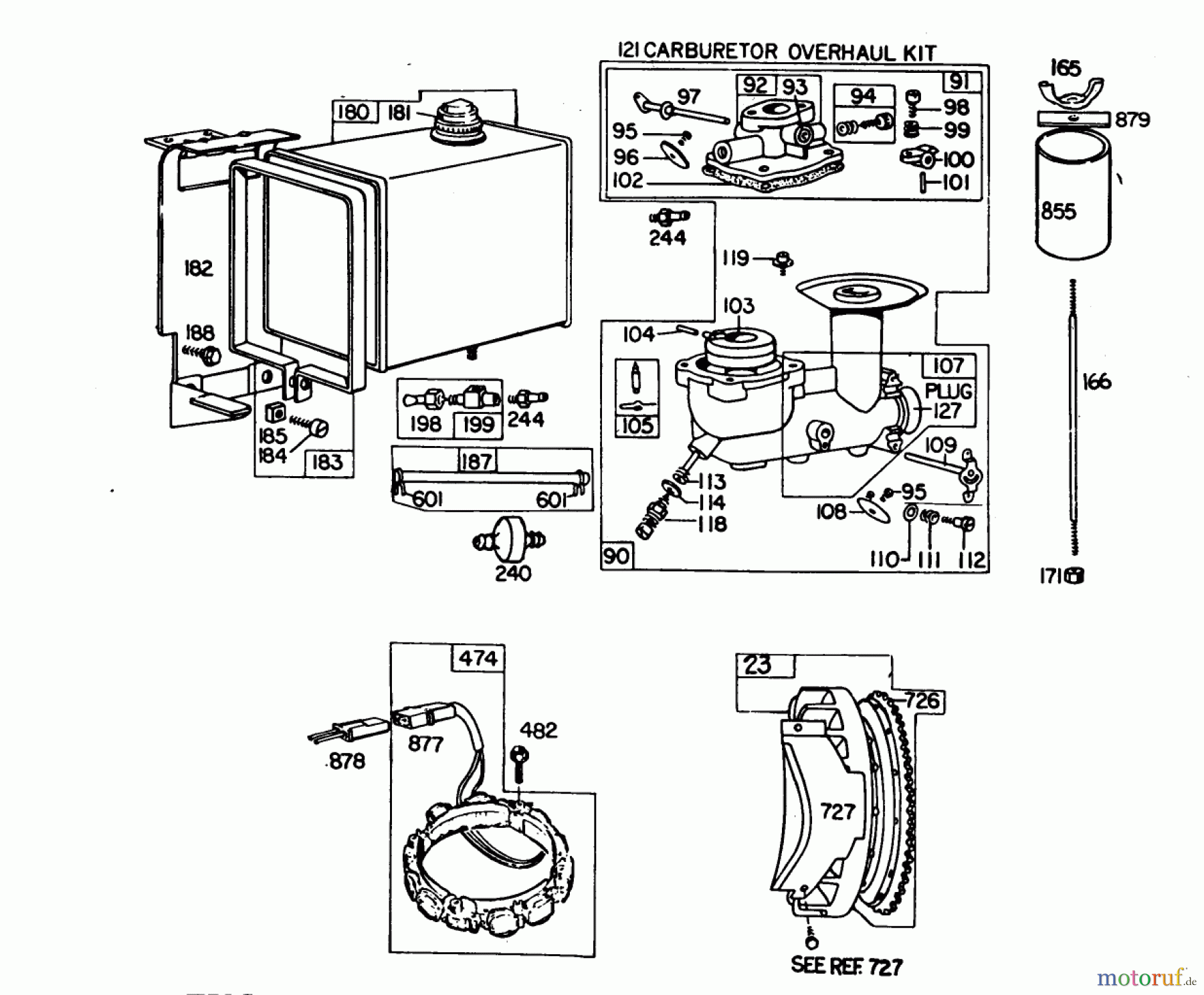 Toro Neu Snow Blowers/Snow Throwers Seite 1 38155 (826) - Toro 826 Snowthrower, 1982 (2000001-2999999) ENGINE MODEL NO. 252416 TYPE 0190-01 (MODEL 38095) #3