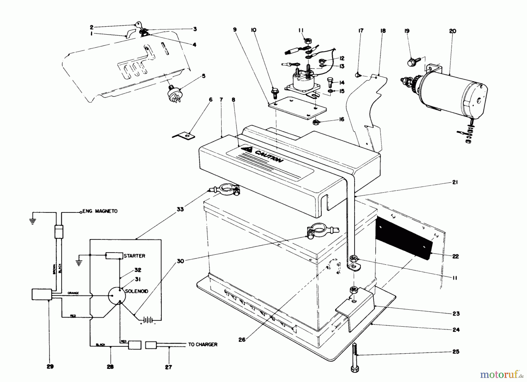 Toro Neu Snow Blowers/Snow Throwers Seite 1 38095 (1132) - Toro 1132 Snowthrower, 1983 (3000001-3999999) 12 VOLT STARTING MOTOR KIT 37-4640 (OPTIONAL)