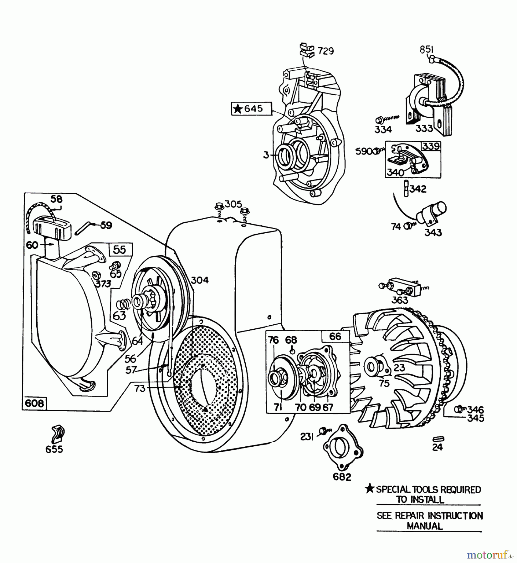 Toro Neu Snow Blowers/Snow Throwers Seite 1 38095 (1132) - Toro 1132 Snowthrower, 1983 (3000001-3999999) ENGINE BRIGGS & STRATTON MODEL NO. 252416-0190-01 #2