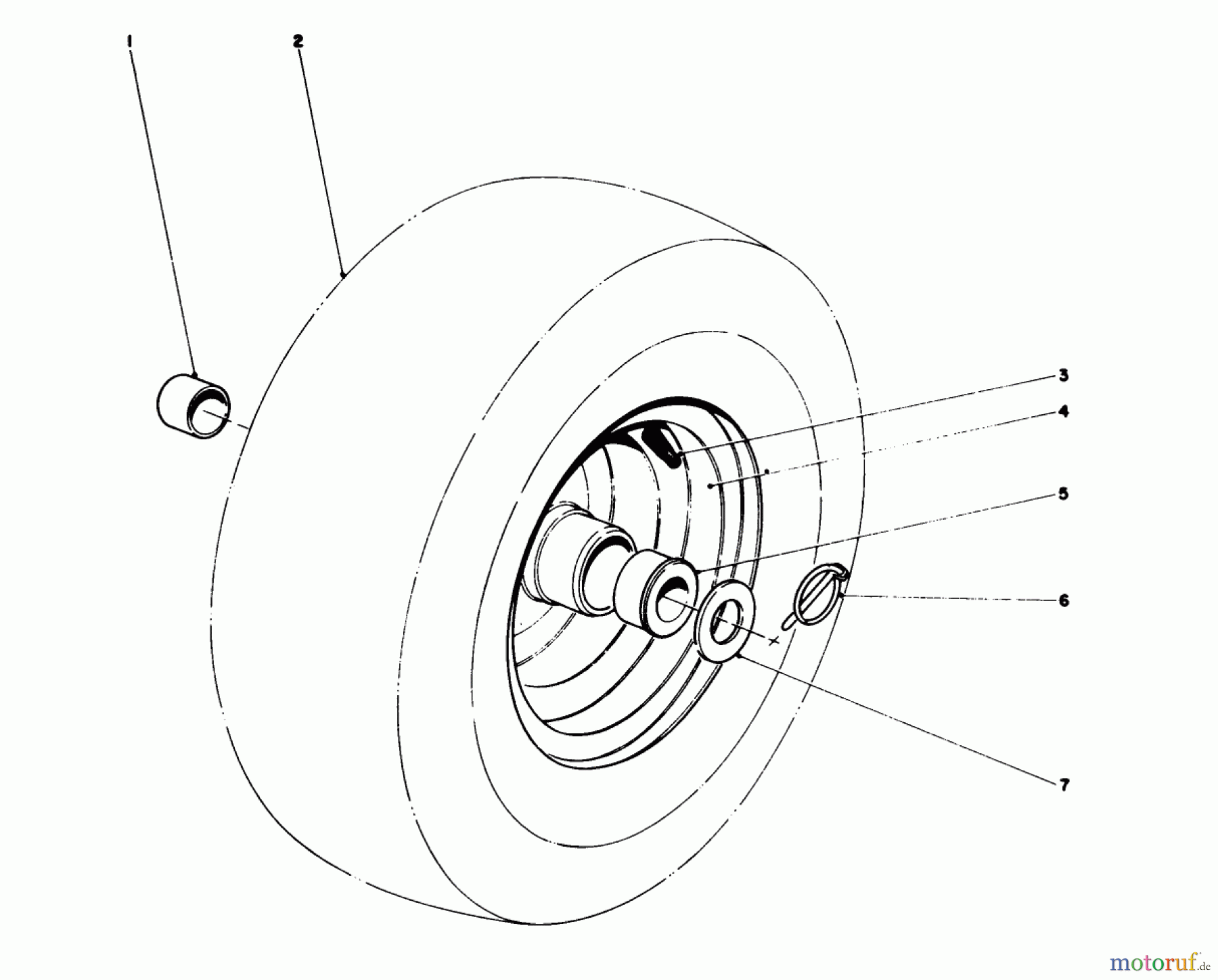  Toro Neu Snow Blowers/Snow Throwers Seite 1 38095 (1132) - Toro 1132 Snowthrower, 1983 (3000001-3999999) WHEEL ASSEMBLY