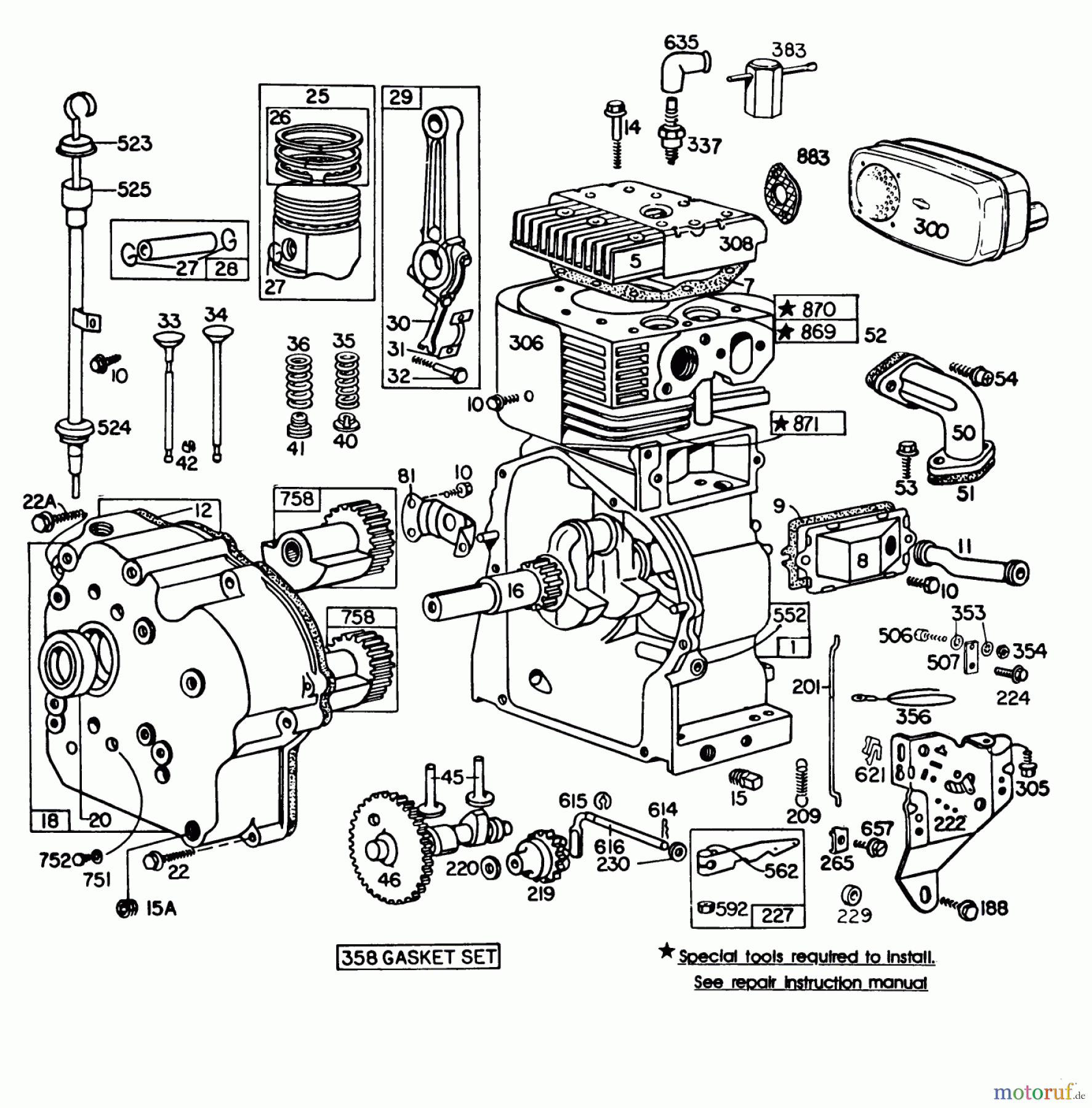 Toro Neu Snow Blowers/Snow Throwers Seite 1 38095 (1132) - Toro 1132 Snowthrower, 1985 (5000001-5999999) ENGINE BRIGGS & STRATTON MODEL NO. 252416-0677-01 #1