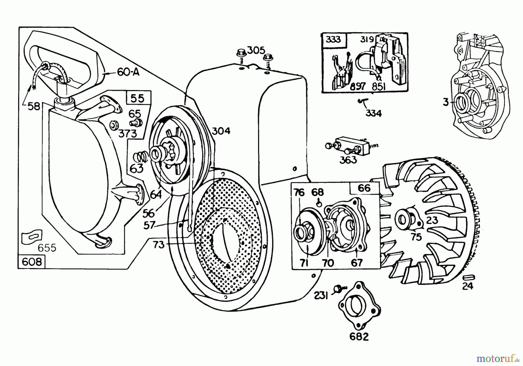 Toro Neu Snow Blowers/Snow Throwers Seite 1 38095 (1132) - Toro 1132 Snowthrower, 1985 (5000001-5999999) ENGINE BRIGGS & STRATTON MODEL NO. 252416-0677-01 #3