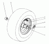 Toro 38095 (1132) - 1132 Snowthrower, 1987 (7000001-7999999) Ersatzteile WHEEL ASSEMBLY