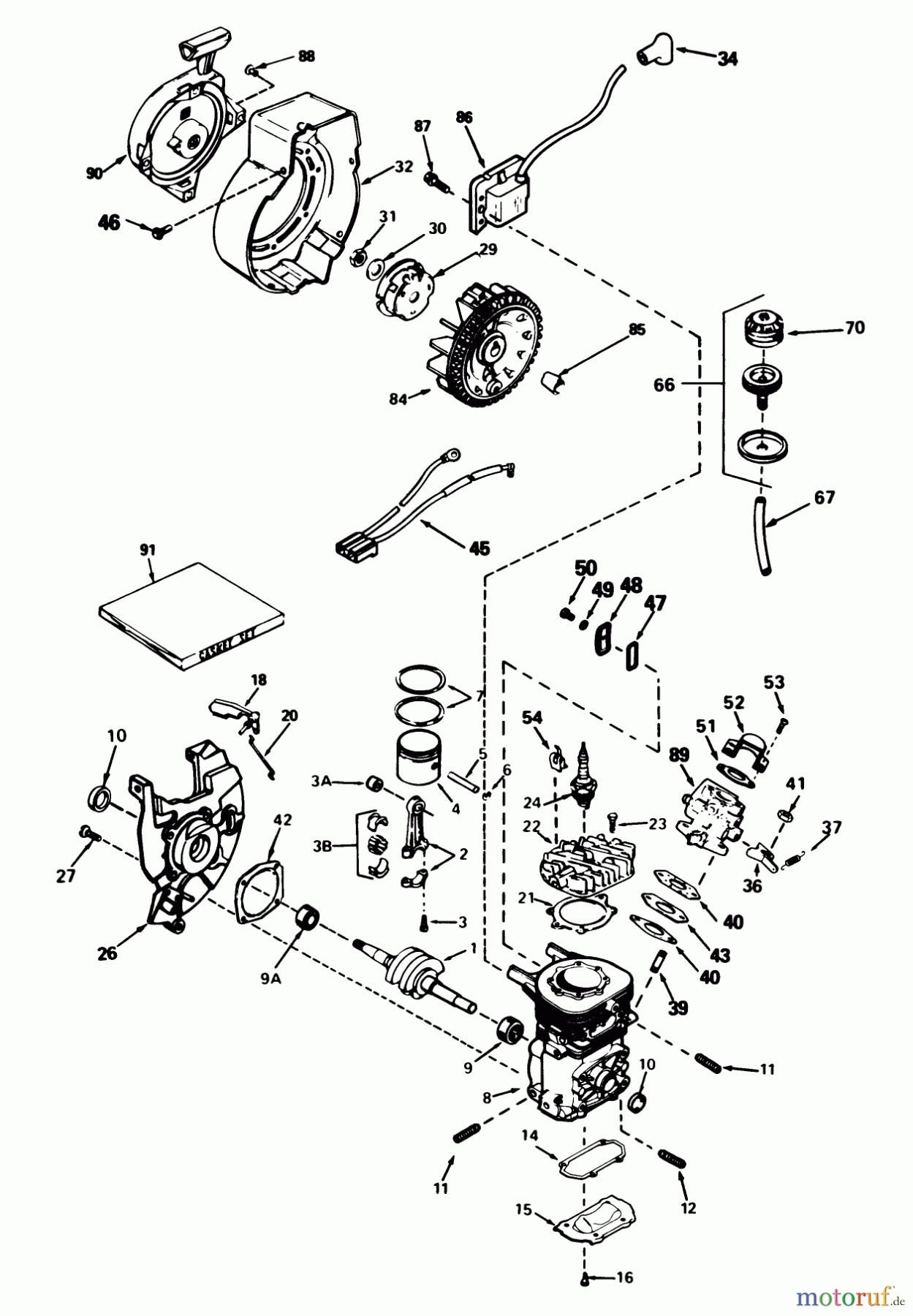 Toro Neu Snow Blowers/Snow Throwers Seite 1 38110C (CR-20R) - Toro CR-20R Snowthrower, 1987 (7000001-7999999) ENGINE TECUMSEH MODEL NO. AH-600 TYPE 1623-M (MODELS NO. 38115C & 38116C)