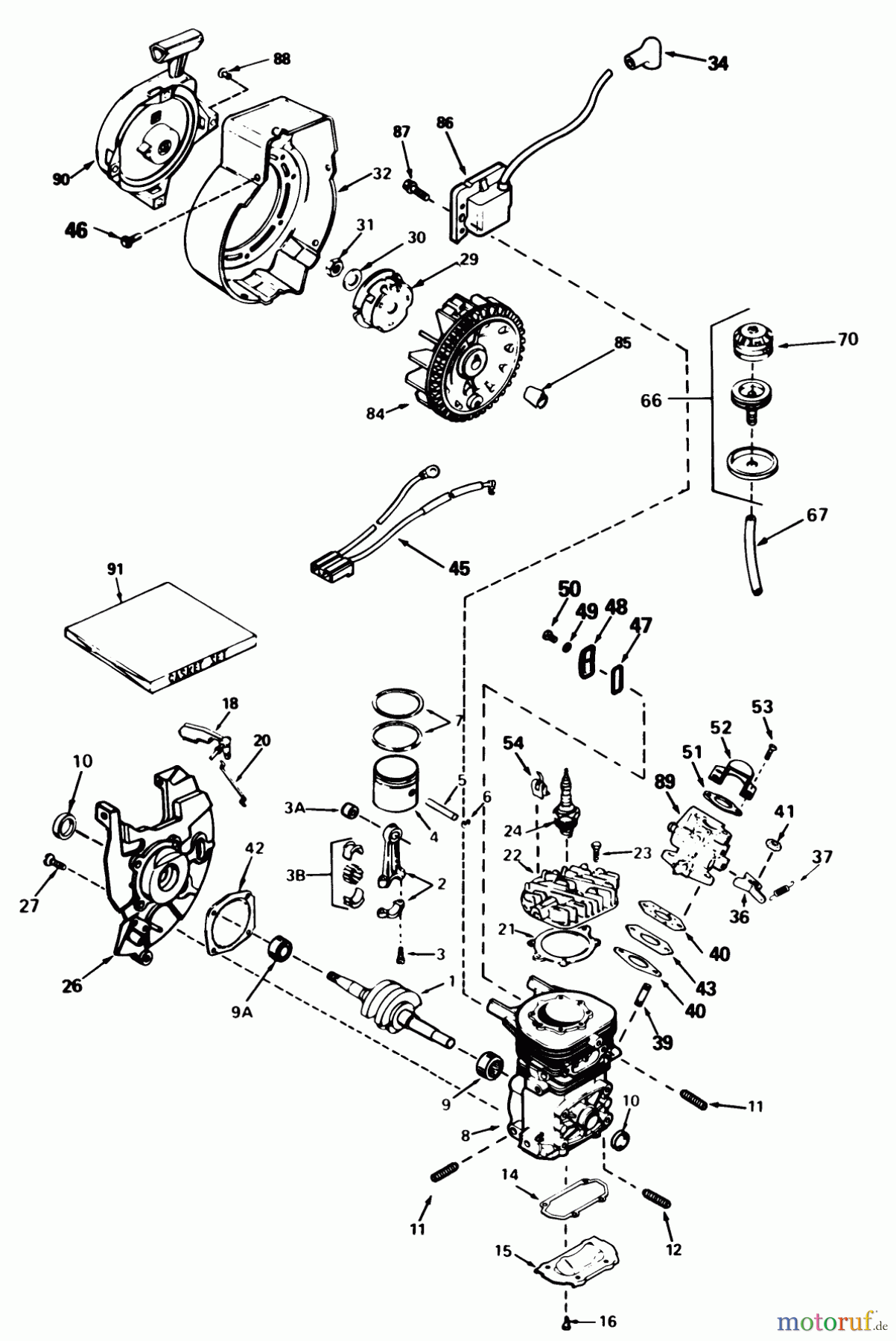 Toro Neu Snow Blowers/Snow Throwers Seite 1 38110C (CR-20R) - Toro CR-20R Snowthrower, 1988 (8000001-8999999) ENGINE TECUMSEH MODEL NO. AH-600 TYPE 1648-M (MODELS NO. 38115C)