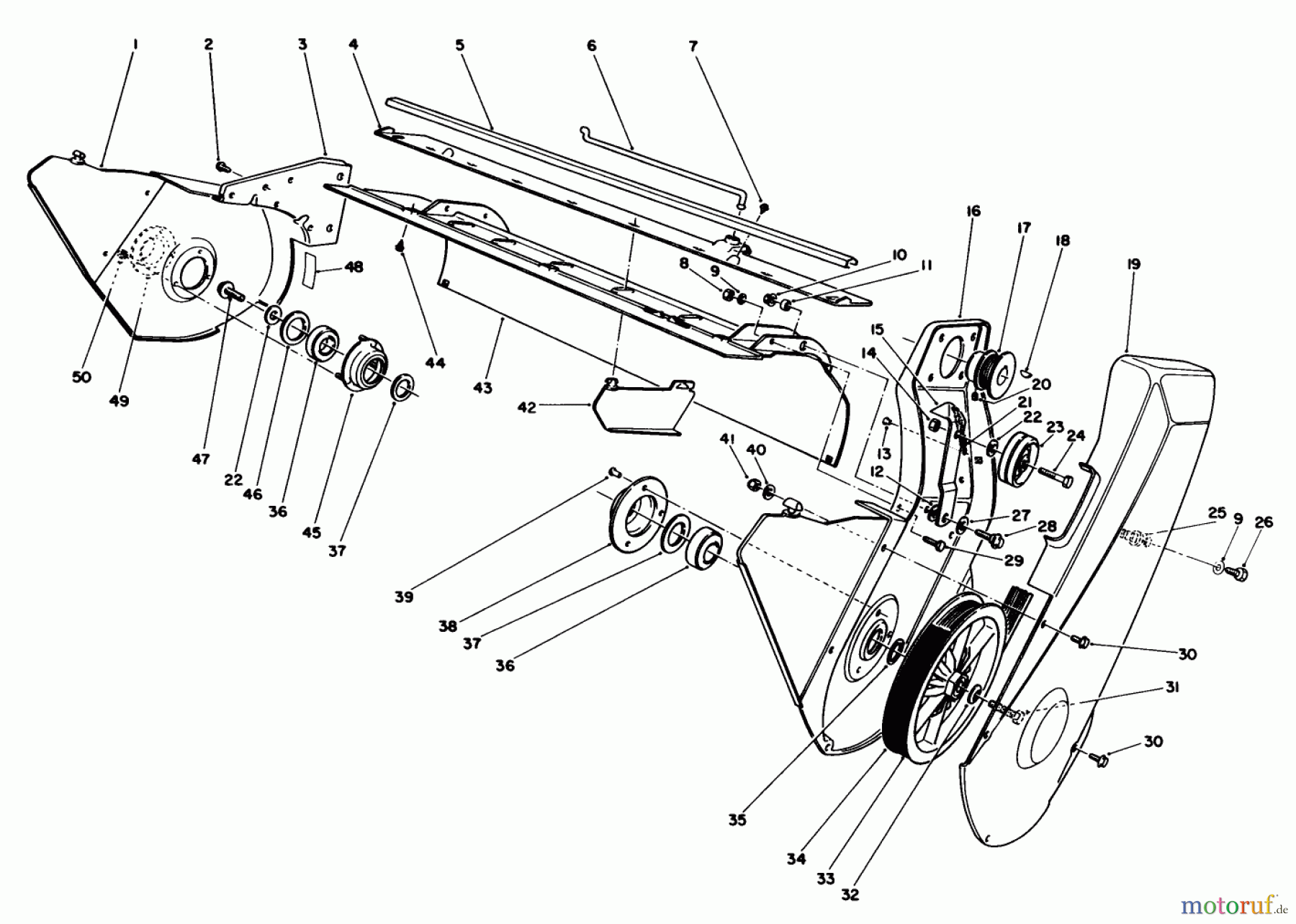 Toro Neu Snow Blowers/Snow Throwers Seite 1 38110C (CR-20R) - Toro CR-20R Snowthrower, 1988 (8000001-8999999) LOWER FRAME ASSEMBLY