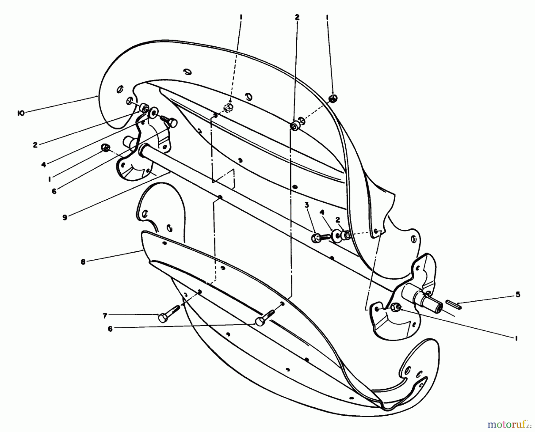 Toro Neu Snow Blowers/Snow Throwers Seite 1 38110C (CR-20R) - Toro CR-20R Snowthrower, 1988 (8000001-8999999) ROTOR ASSEMBLY