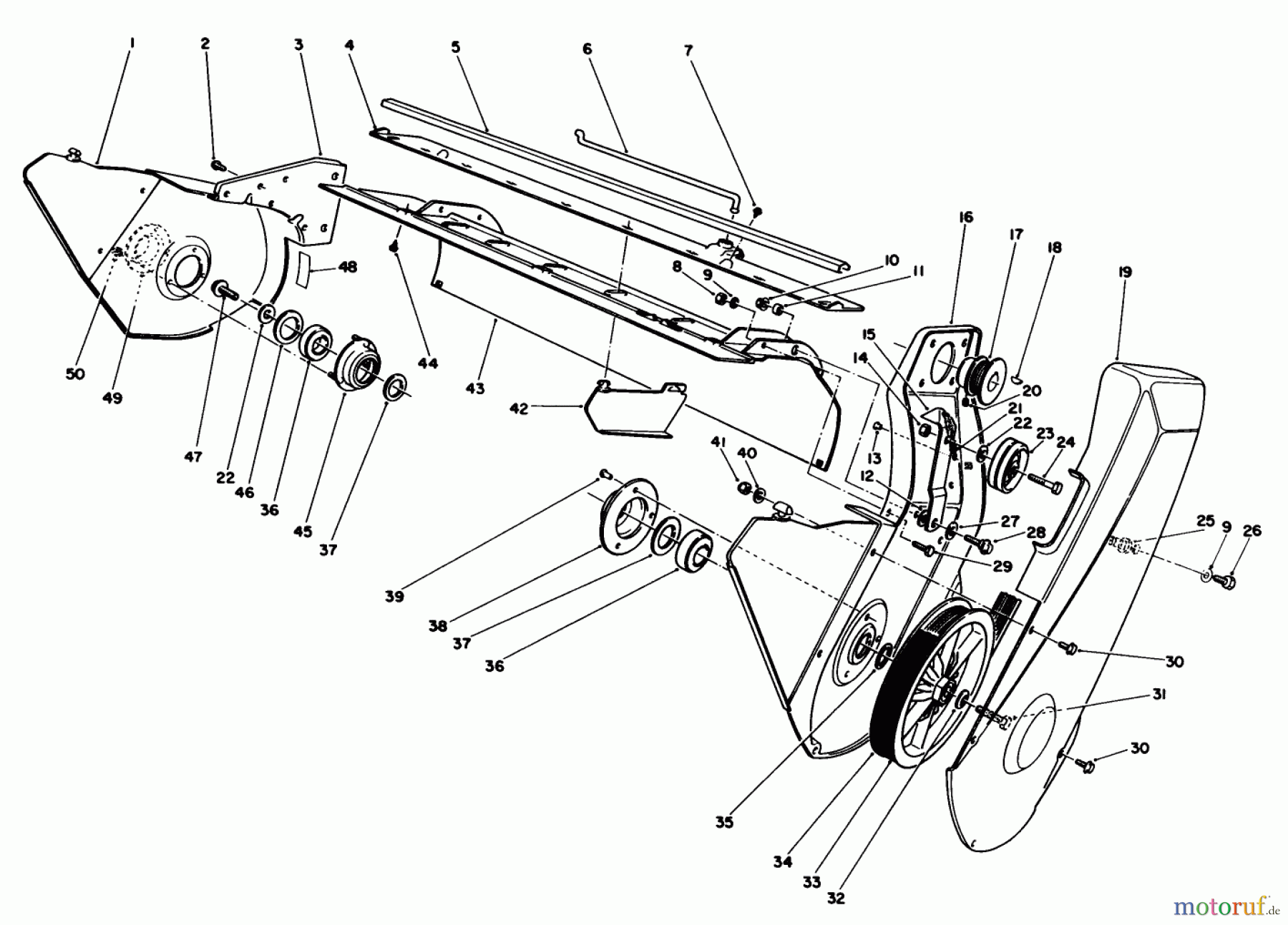 Toro Neu Snow Blowers/Snow Throwers Seite 1 38115C (CR-20R) - Toro CR-20 Snowthrower, 1990 (0000001-0999999) LOWER FRAME ASSEMBLY