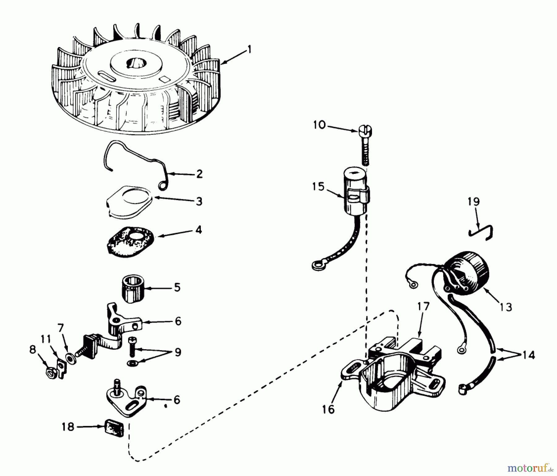 Toro Neu Snow Blowers/Snow Throwers Seite 1 38130 (S-200) - Toro S-200 Snowthrower, 1979 (9000001-9999999) MAGNETO NO. 610794A (ENGINE MODEL AH520 TYPE 1585 UNIT MODEL 38120)