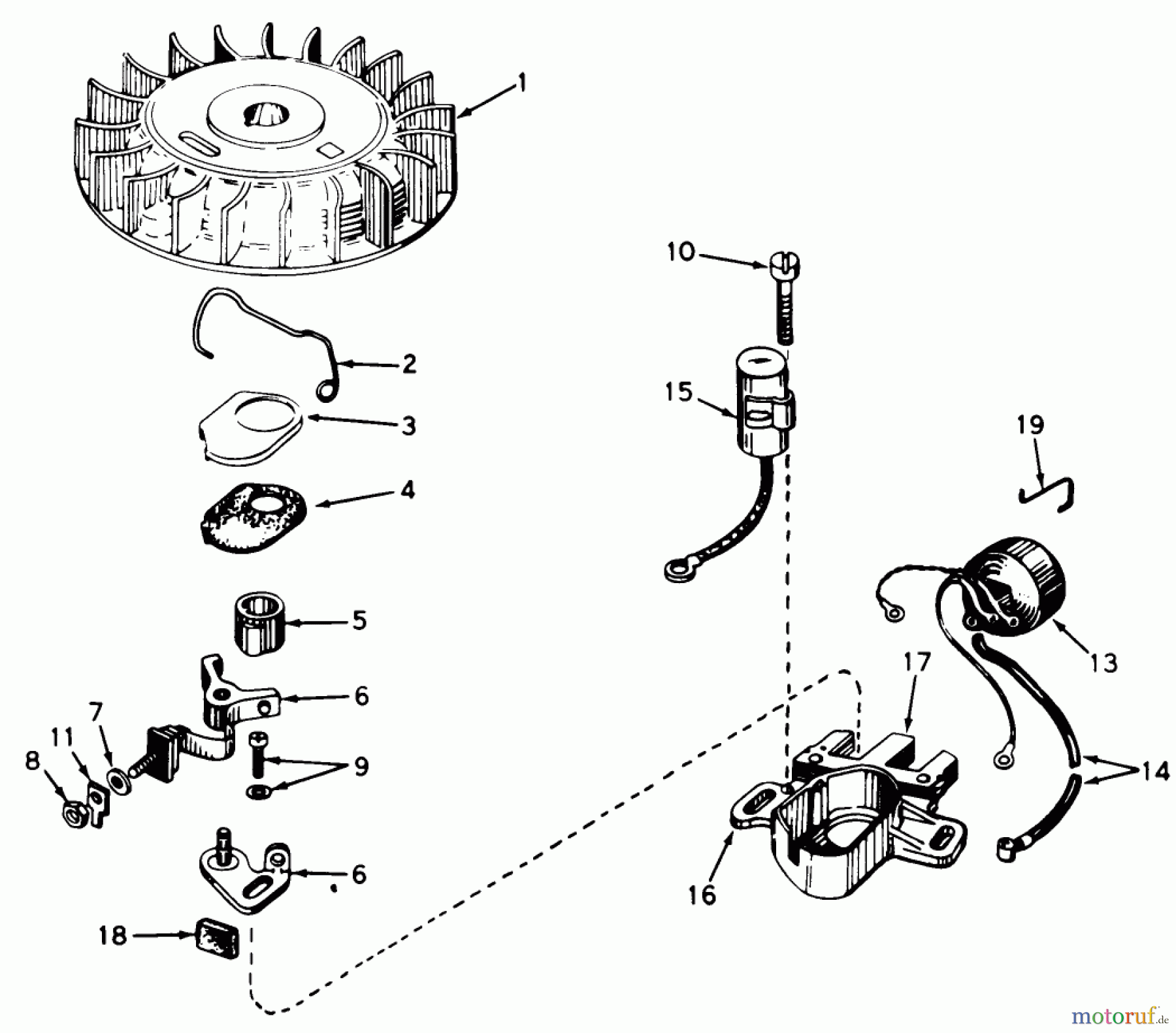 Toro Neu Snow Blowers/Snow Throwers Seite 1 38120 (S-200) - Toro S-200 Snowthrower, 1980 (0000001-0015000) MAGNETO NO. 610794A