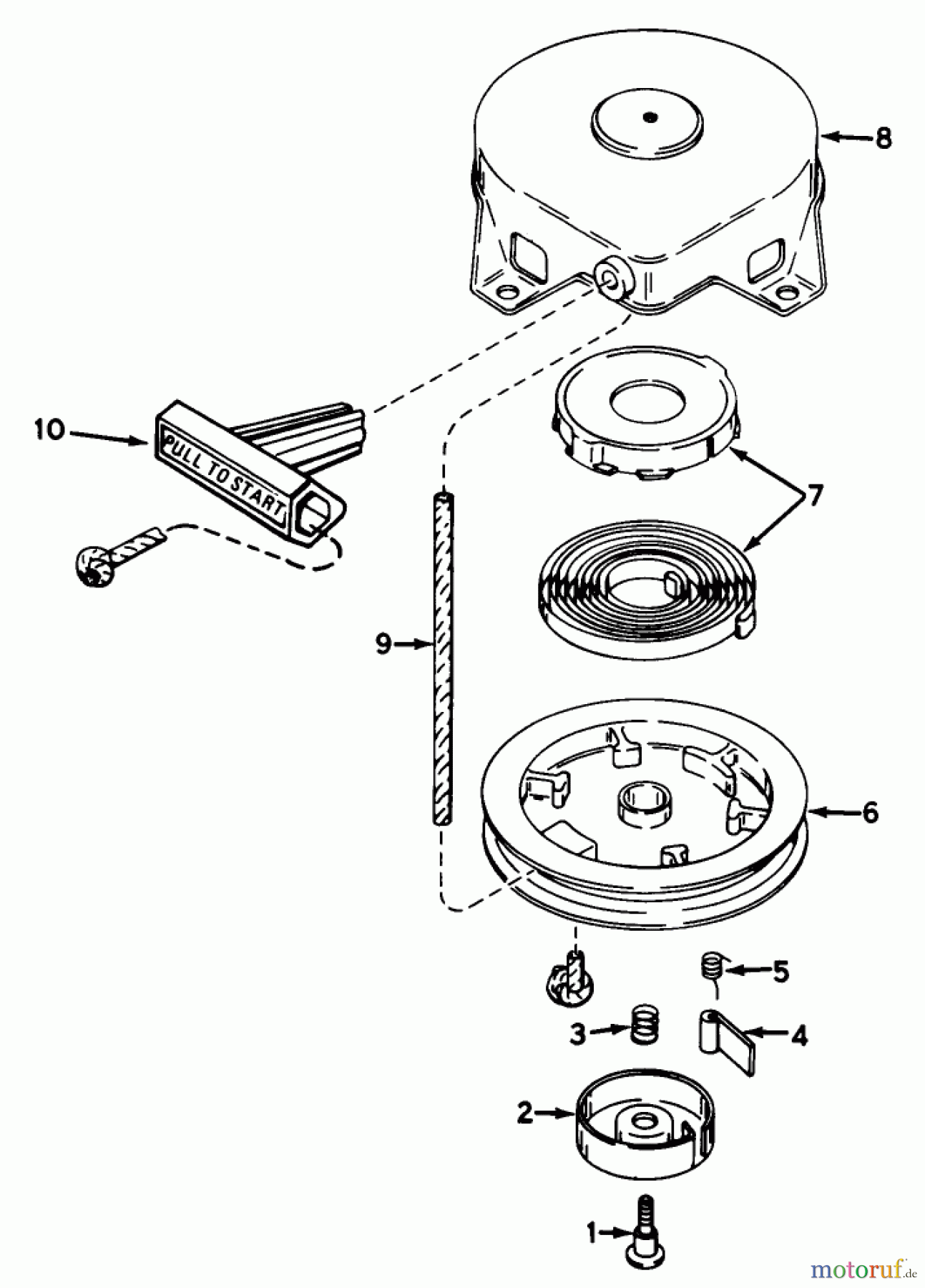 Toro Neu Snow Blowers/Snow Throwers Seite 1 38120 (S-200) - Toro S-200 Snowthrower, 1980 (0000001-0015000) SHROUD & REWIND STARTER NO. 590537