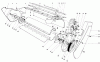 Toro 38130 (S-200) - S-200 Snowthrower, 1980 (0000001-0015000) Ersatzteile LOWER MAIN FRAME ASSEMBLY (MODEL 38120 & 38130)