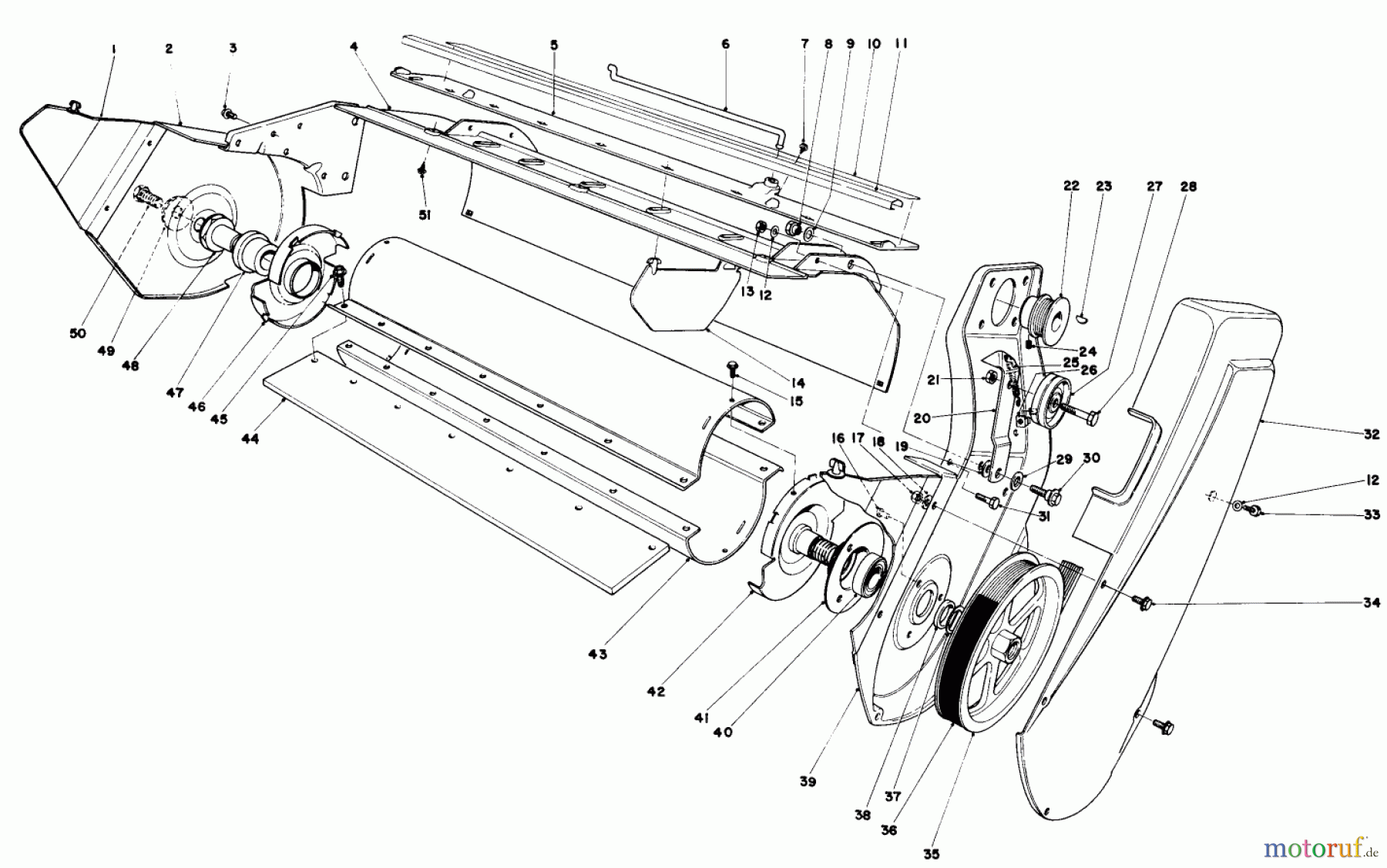 Toro Neu Snow Blowers/Snow Throwers Seite 1 38130 (S-200) - Toro S-200 Snowthrower, 1980 (0015001-0499999) LOWER MAIN FRAME ASSEMBLY (MODEL 38120 & 38130)