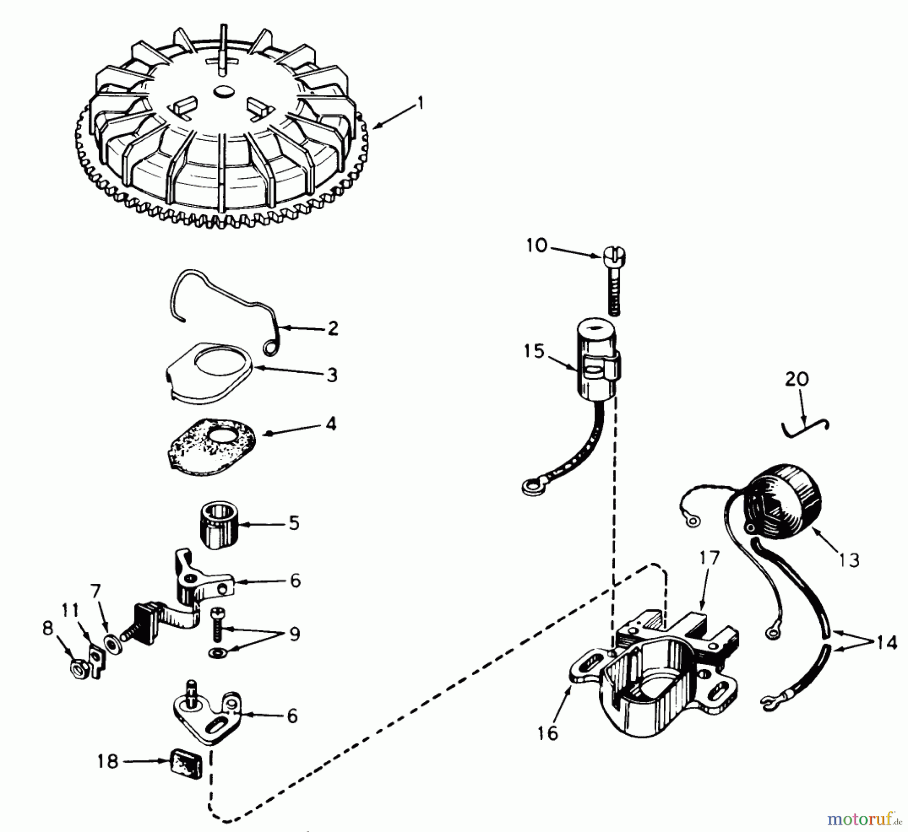 Toro Neu Snow Blowers/Snow Throwers Seite 1 38130 (S-200) - Toro S-200 Snowthrower, 1980 (0015001-0499999) MAGNETO NO. 610772A ENGINE MODEL AH520 TYPE 1583A UNIT MODEL 38130 (USED ON UNITS WITH SERIAL NO. 0000001 THRU