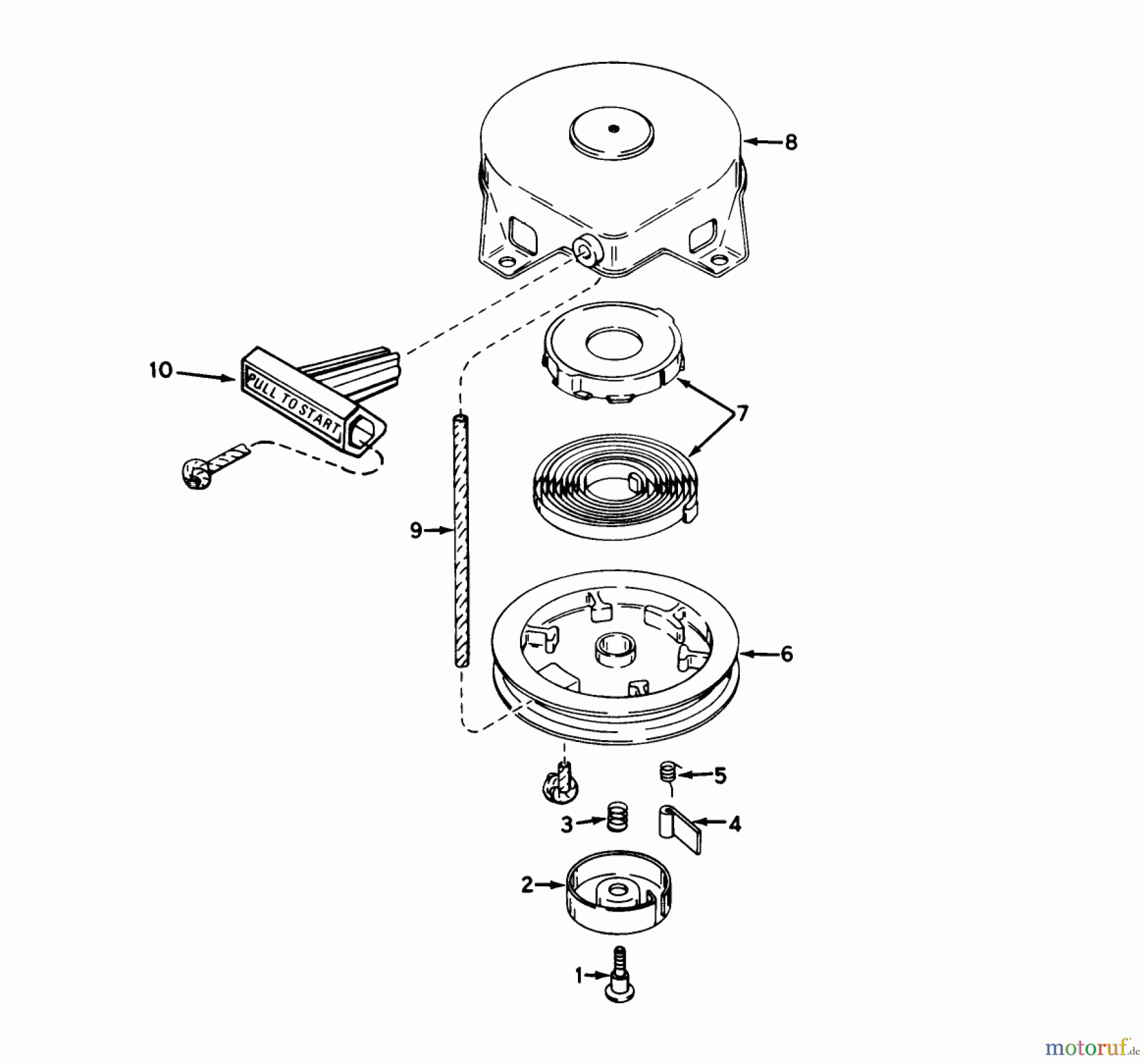  Toro Neu Snow Blowers/Snow Throwers Seite 1 38130 (S-200) - Toro S-200 Snowthrower, 1981 (1000001-1000350) SHROUD & REWIND STARTER NO. 590537 (ENGINE MODEL AH 520 TYPE 1583, 1583A, 1583B, 1585, 1585A & 1585B)