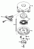 Toro 38130 (S-200) - S-200 Snowthrower, 1981 (1000351-1999999) Ersatzteile SHROUD & REWIND STARTER NO. 590537 ENGINE MODEL NO. AH520 TYPE 1602, 1602A, 1602B, 1603, 1603A & 1603B