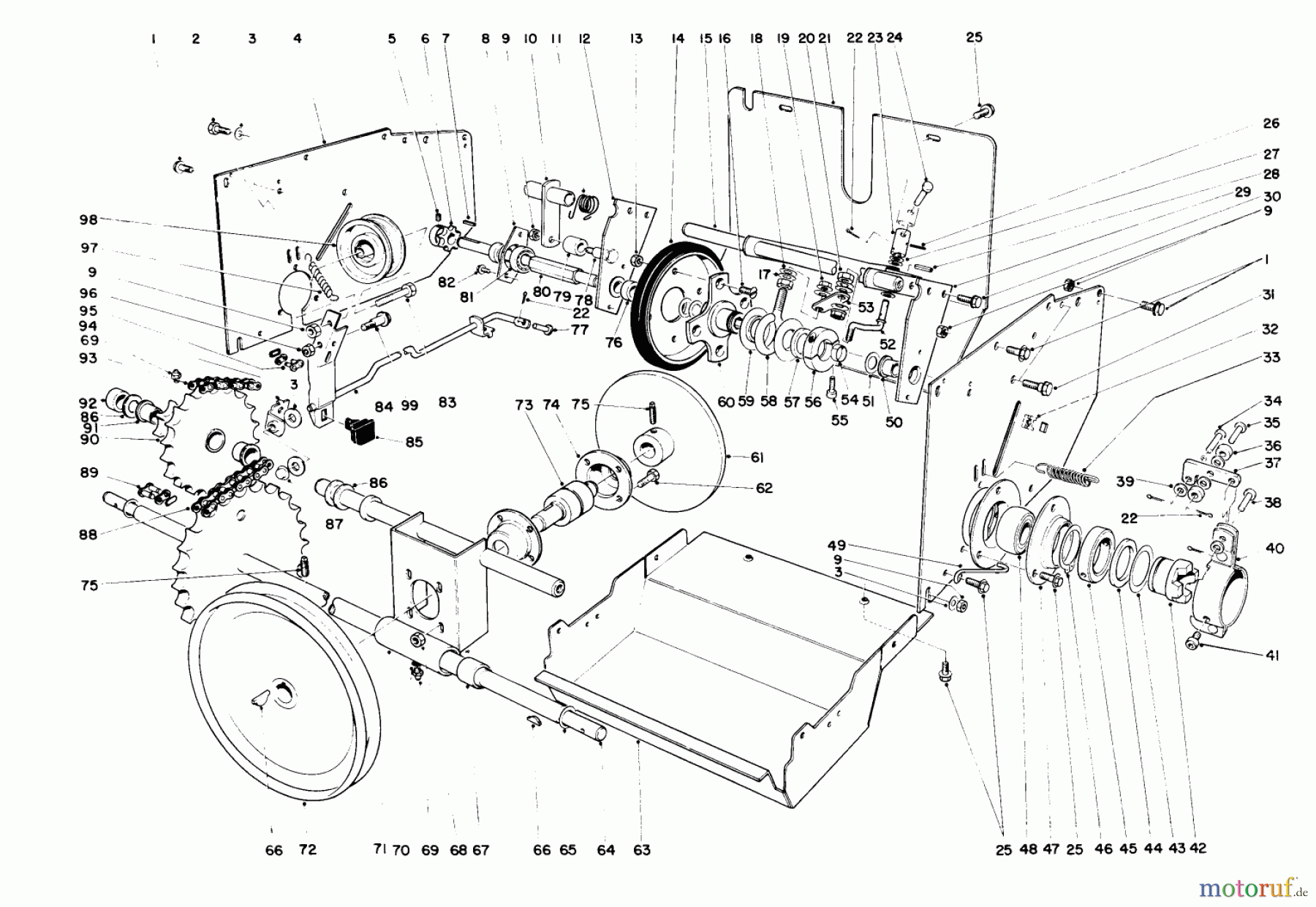 Toro Neu Snow Blowers/Snow Throwers Seite 1 38150 (826) - Toro 826 Snowthrower, 1985 (5000001-5999999) TRACTION ASSEMBLY