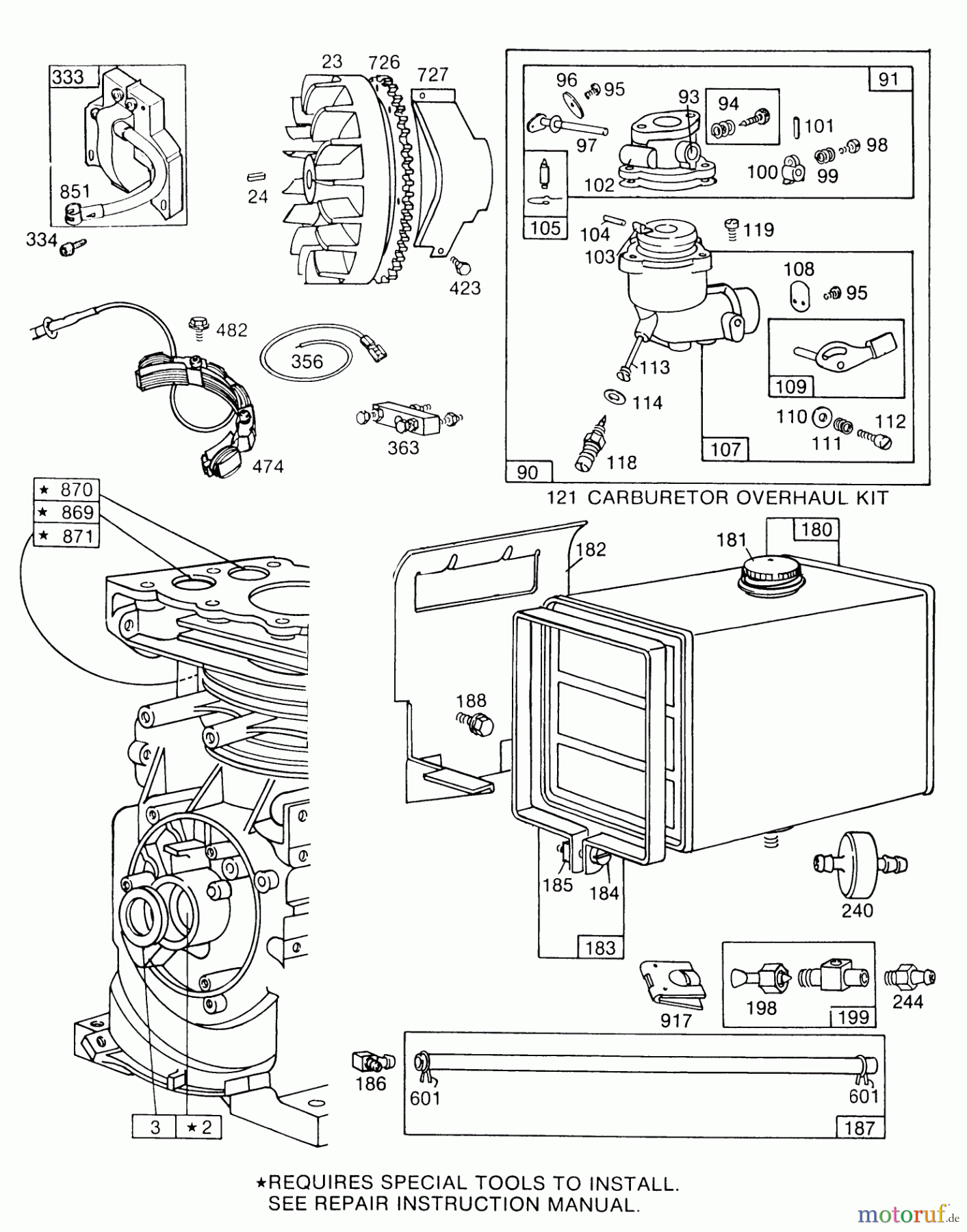 Toro Neu Snow Blowers/Snow Throwers Seite 1 38150 (826) - Toro 826 Snowthrower, 1986 (6000001-6999999) ENGINE BRIGGS & STRATTON MODEL NO. 190406-2999-01 #2