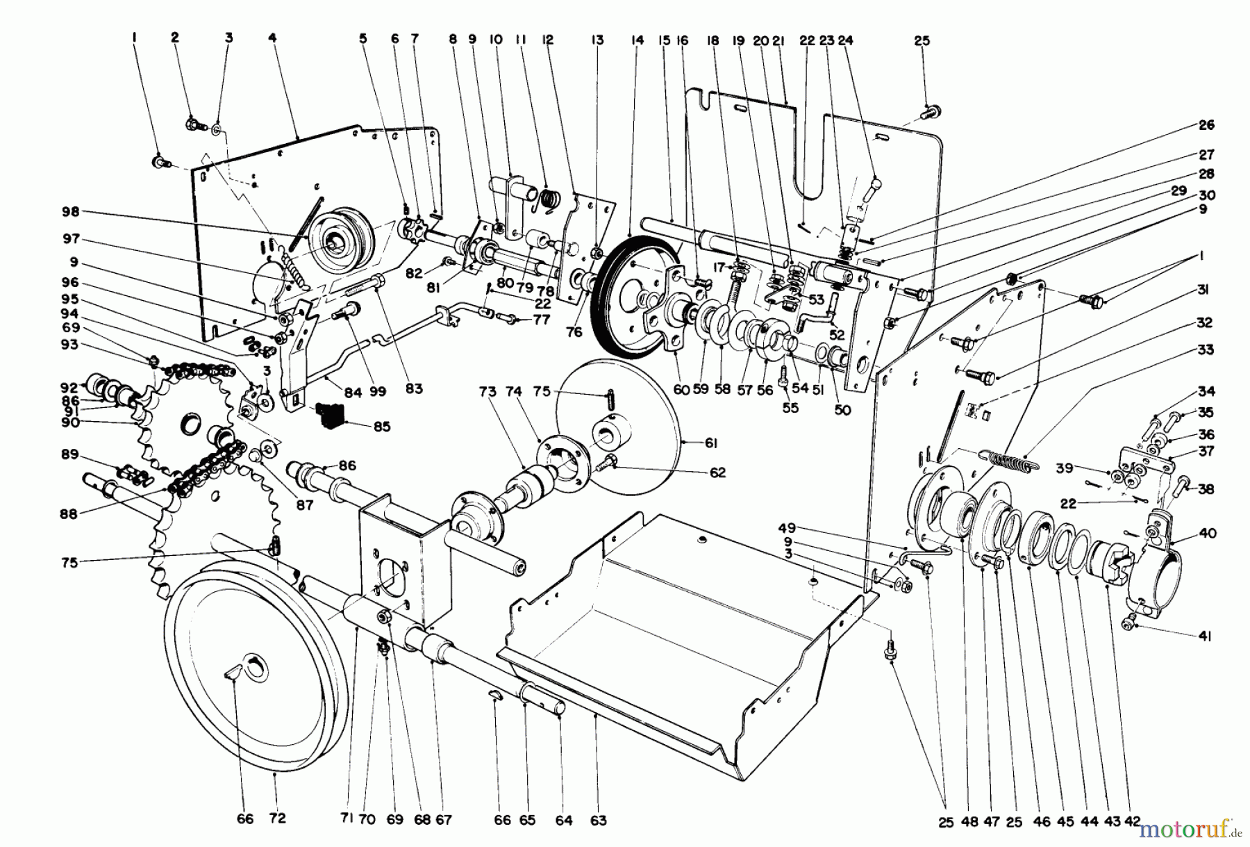 Toro Neu Snow Blowers/Snow Throwers Seite 1 38150 (826) - Toro 826 Snowthrower, 1986 (6000001-6999999) TRACTION ASSEMBLY