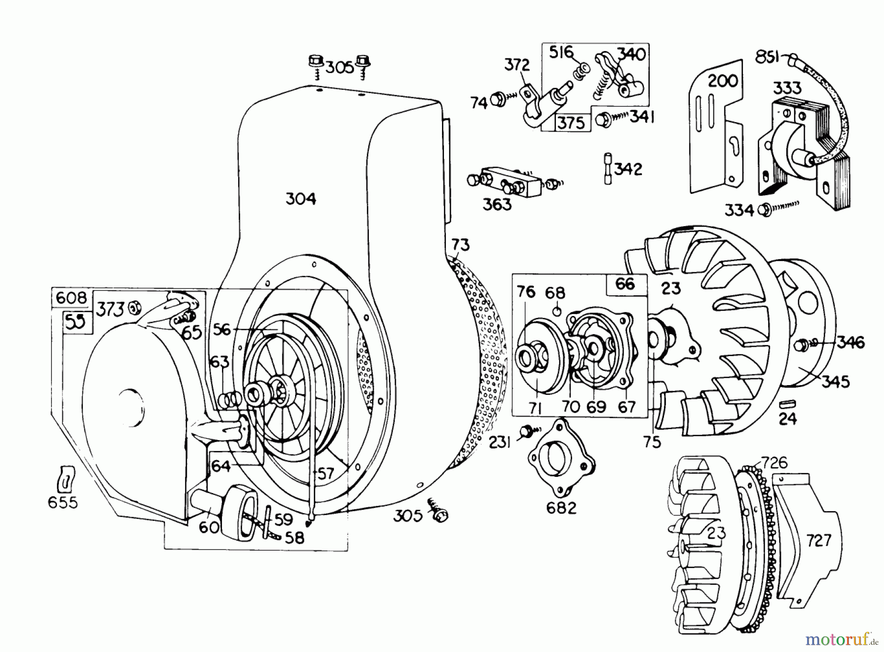 Toro Neu Snow Blowers/Snow Throwers Seite 1 38155 (826) - Toro 826 Snowthrower, 1983 (3000001-3999999) ENGINE BRIGGS & STRATTON MODEL NO. 190402 TYPE 0989-01 #2