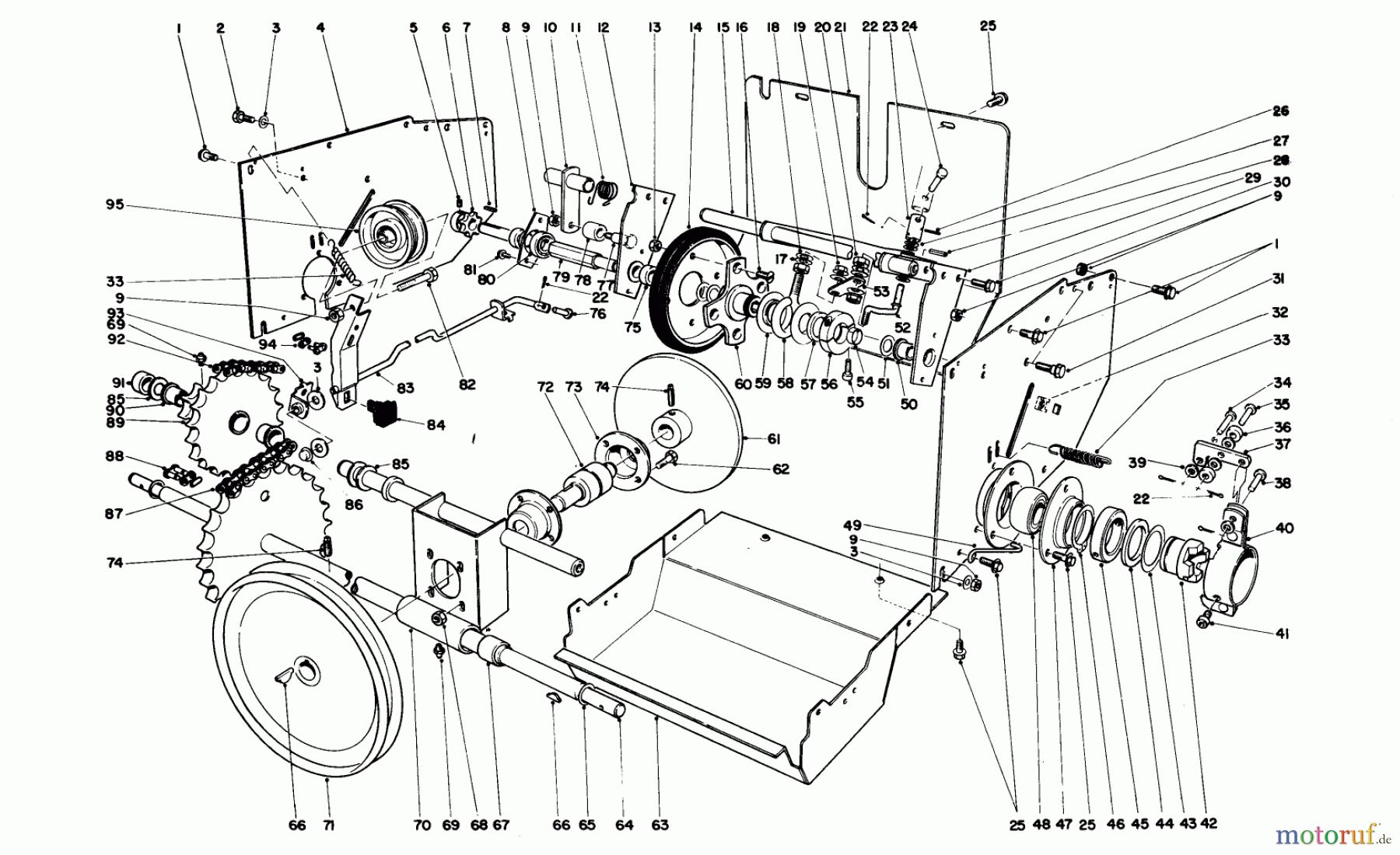 Toro Neu Snow Blowers/Snow Throwers Seite 1 38155 (826) - Toro 826 Snowthrower, 1983 (3000001-3999999) TRACTION ASSEMBLY