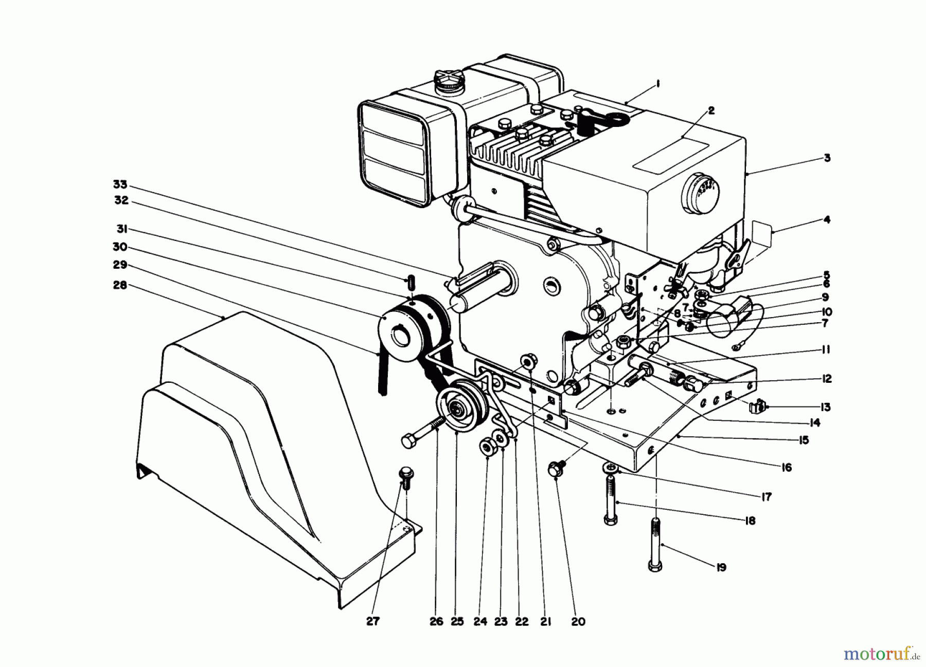 Toro Neu Snow Blowers/Snow Throwers Seite 1 38155 (826) - Toro 826 Snowthrower, 1984 (4000001-4999999) ENGINE ASSEMBLY