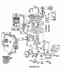 Toro 38155 (826) - 826 Snowthrower, 1984 (4000001-4999999) Ersatzteile ENGINE BRIGGS & STRATTON MODEL NO. 190402-2720-01 #1