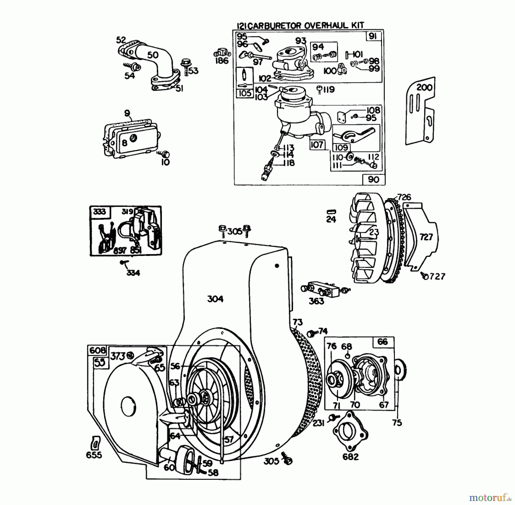 Toro Neu Snow Blowers/Snow Throwers Seite 1 38155 (826) - Toro 826 Snowthrower, 1985 (5000001-5999999) ENGINE BRIGGS & STRATTON MODEL NO. 190402-2720-01 #2