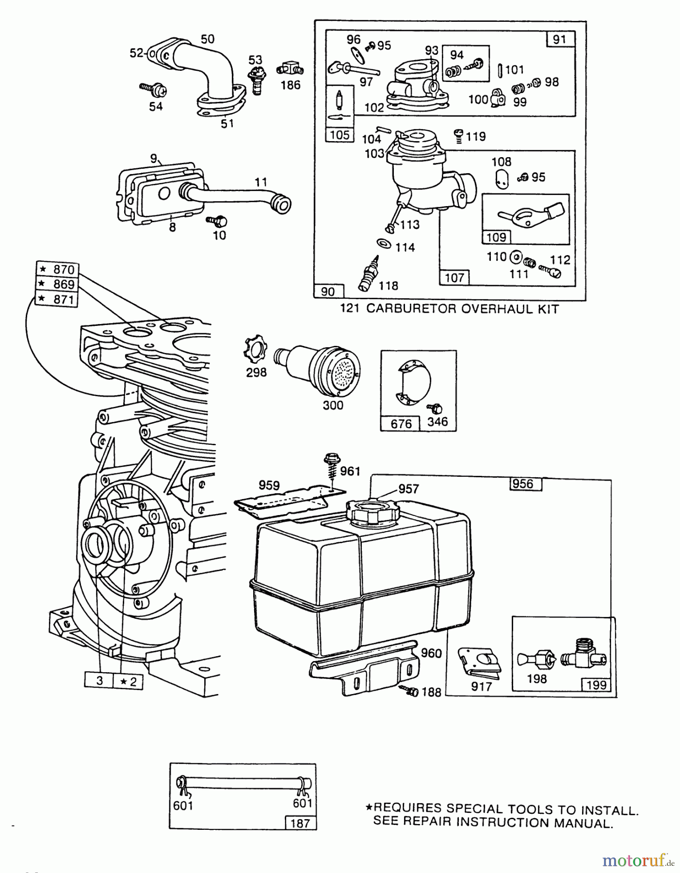 Toro Neu Snow Blowers/Snow Throwers Seite 1 38155 (826) - Toro 826 Snowthrower, 1987 (7000001-7999999) ENGINE BRIGGS & STRATTON MODEL NO. 190406-3054-01 #1