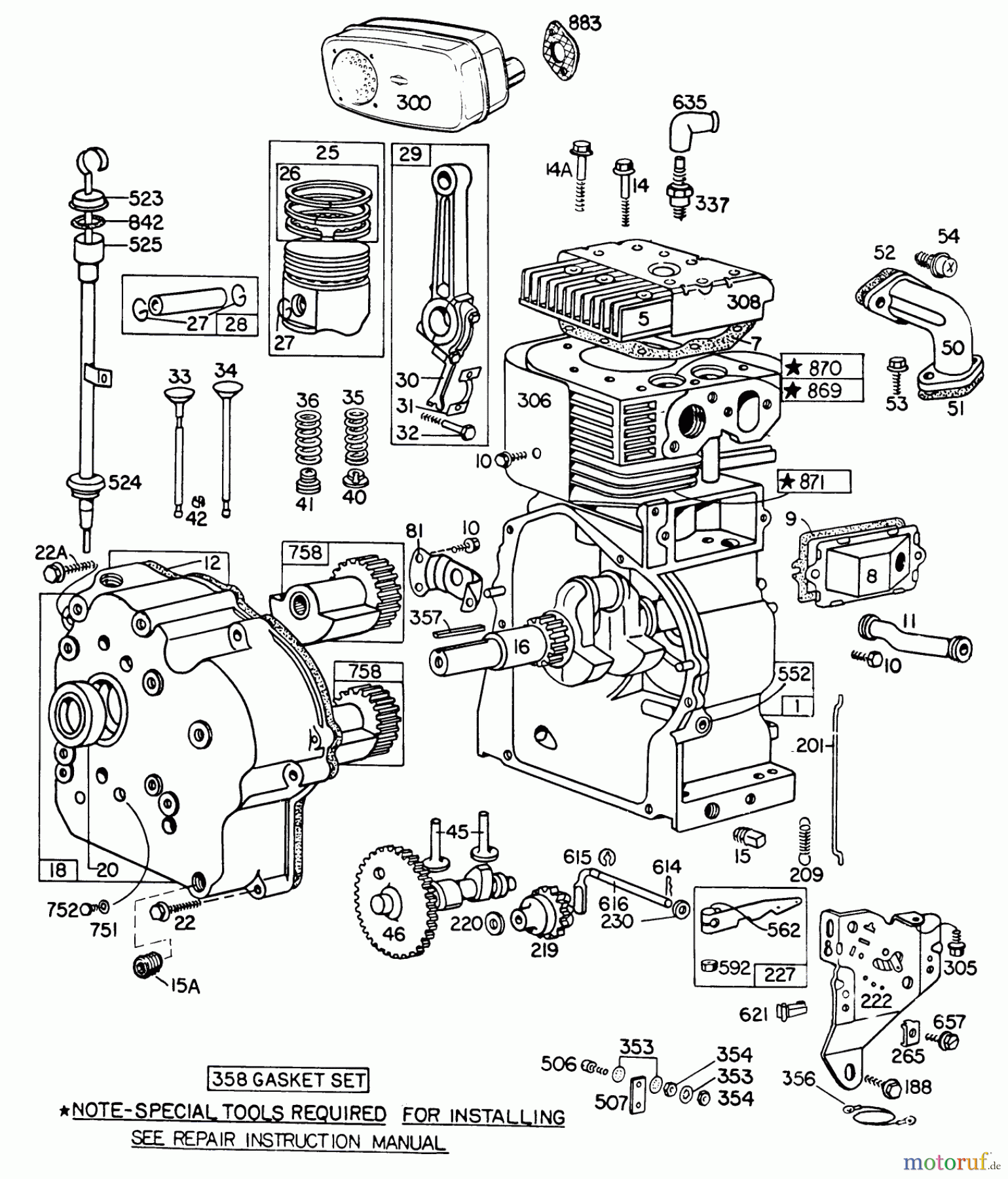 Toro Neu Snow Blowers/Snow Throwers Seite 1 38160 (1132) - Toro 1132 Snowthrower, 1980 (0000001-0999999) ENGINE MODEL NO. 252416 TYPE NO. 0190-01(11 H.P. SNOWTHROWER MODBRIGGS & STRATTON