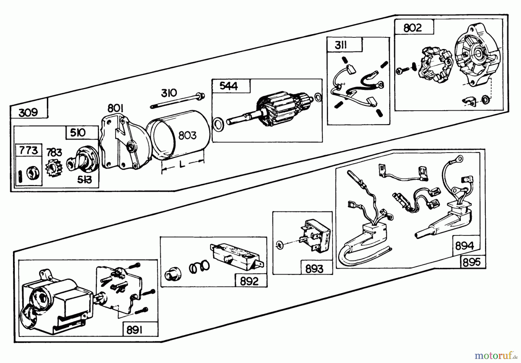 Toro Neu Snow Blowers/Snow Throwers Seite 1 38160 (1132) - Toro 1132 Snowthrower, 1980 (0000001-0999999) STARTER MOTOR KIT MODEL NO. 37-4630 (8 H.P. & 11 H.P. SNOWTHROWE