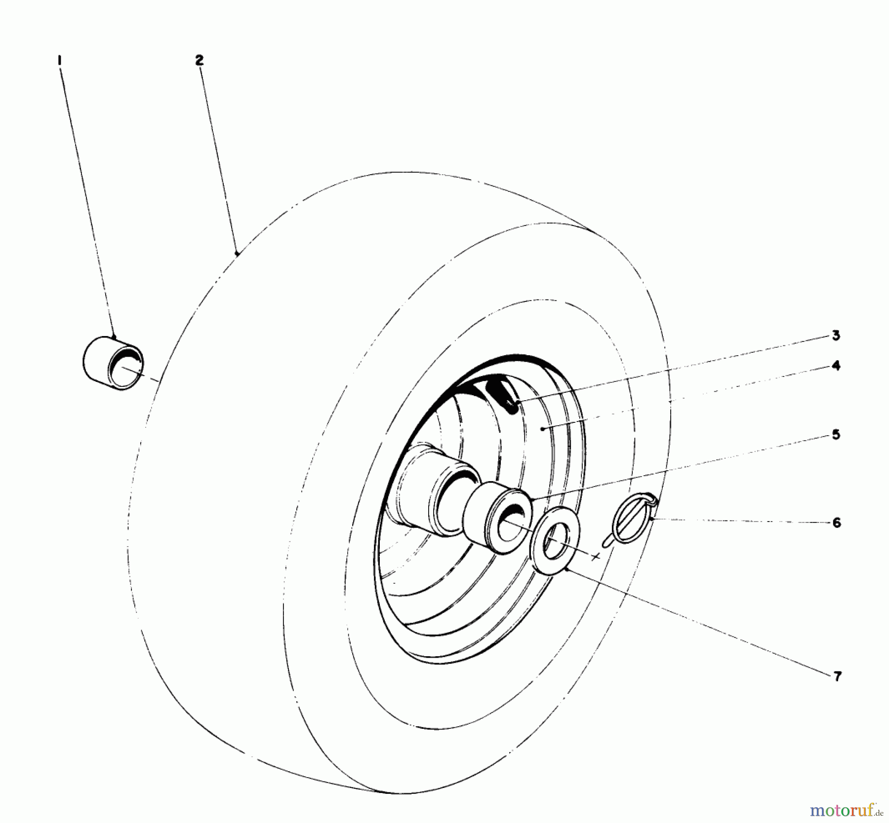Toro Neu Snow Blowers/Snow Throwers Seite 1 38160 (1132) - Toro 1132 Snowthrower, 1980 (0000001-0999999) WHEEL ASSEMBLY