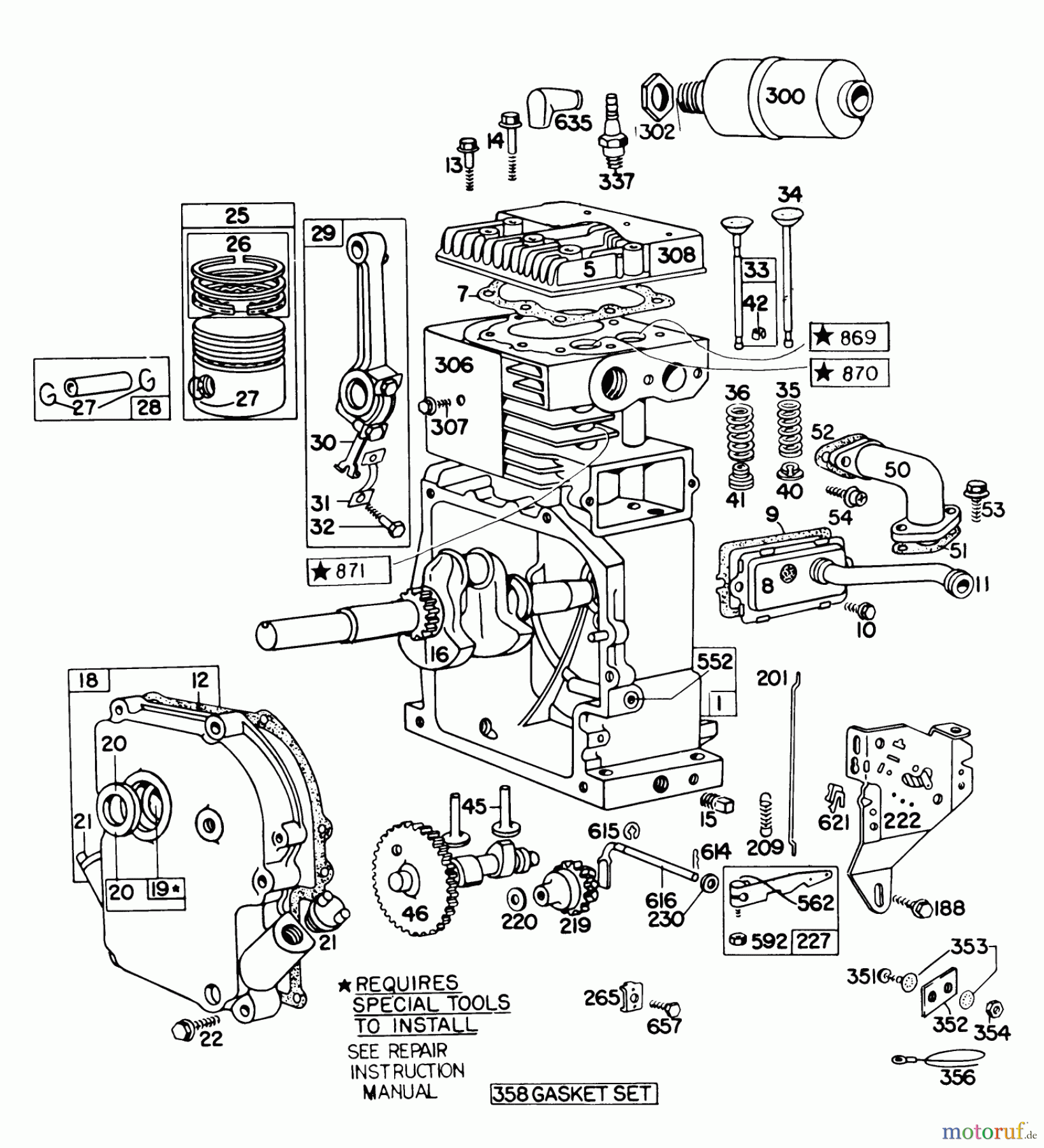 Toro Neu Snow Blowers/Snow Throwers Seite 1 38160 (1132) - Toro 1132 Snowthrower, 1981 (1000001-1999999) ENGINE MODEL NO. 190402 TYPE 0989-01 (8 H.P. SNOWTHROWER MODEL 3BRIGGS & STRATTON