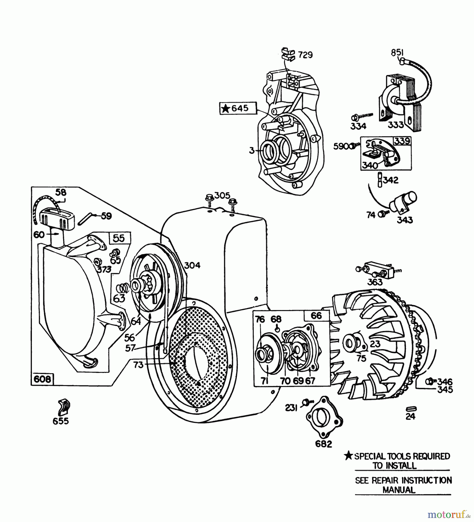 Toro Neu Snow Blowers/Snow Throwers Seite 1 38160 (1132) - Toro 1132 Snowthrower, 1983 (3000001-3999999) ENGINE BRIGGS & STRATTON MODEL NO. 252416-0190-01 #2