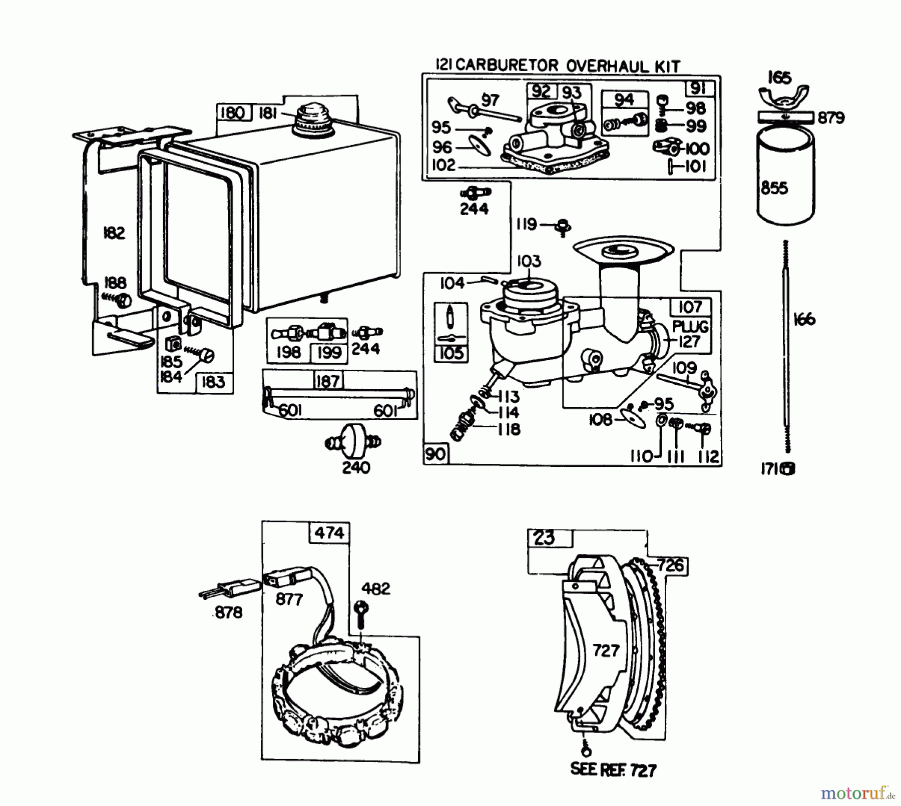 Toro Neu Snow Blowers/Snow Throwers Seite 1 38160 (1132) - Toro 1132 Snowthrower, 1982 (2000001-2999999) ENGINE BRIGGS & STRATTON MODEL NO. 252416-0190-01 #3