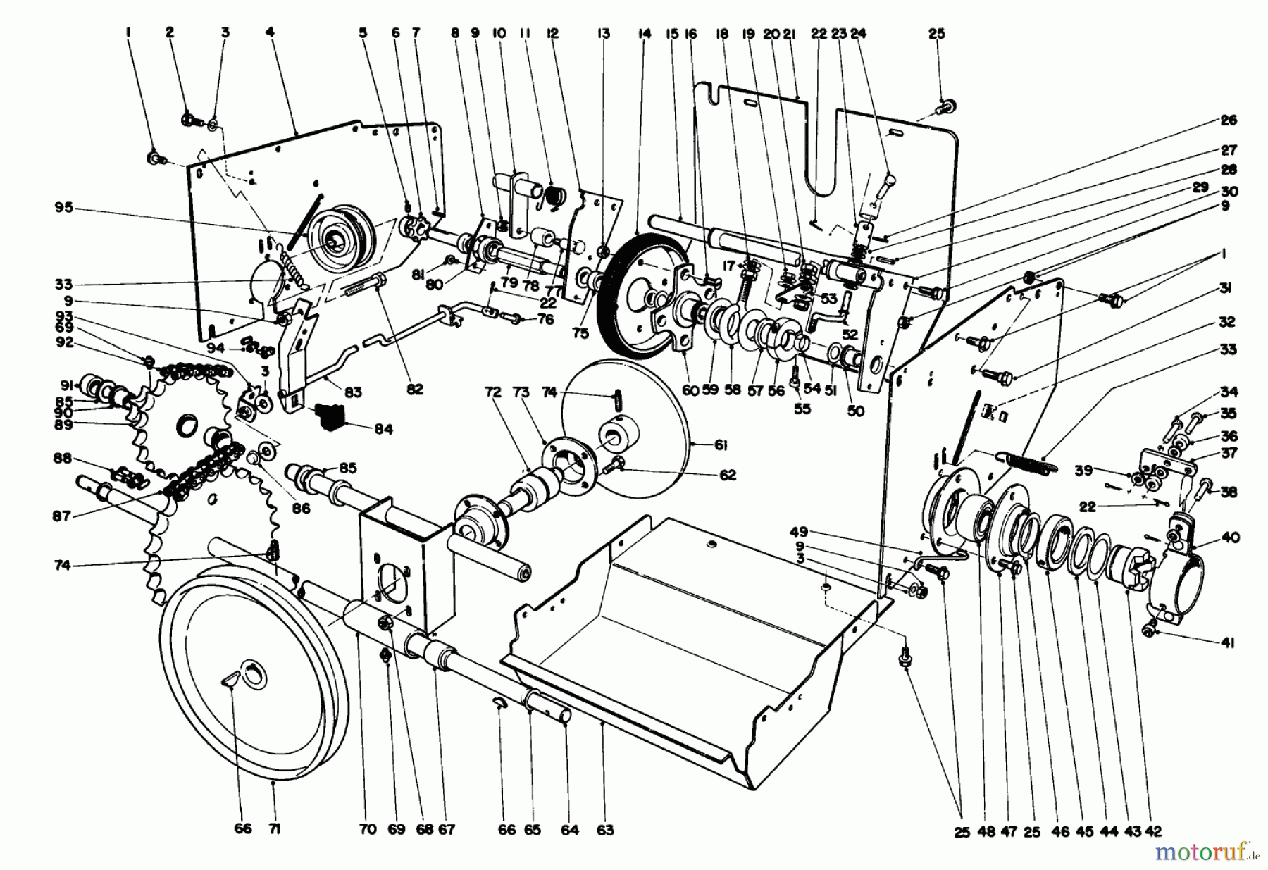  Toro Neu Snow Blowers/Snow Throwers Seite 1 38160 (1132) - Toro 1132 Snowthrower, 1982 (2000001-2999999) TRACTION ASSEMBLY