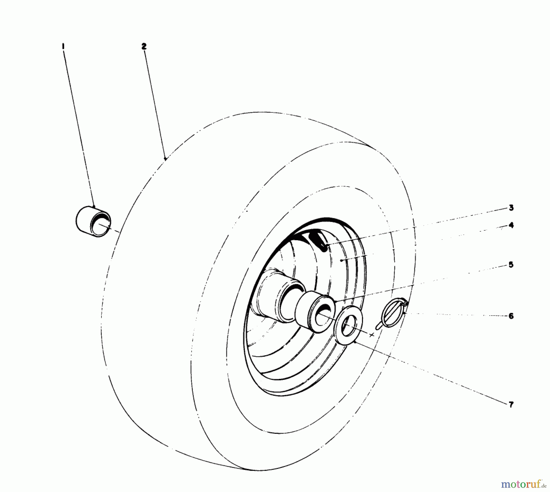 Toro Neu Snow Blowers/Snow Throwers Seite 1 38160 (1132) - Toro 1132 Snowthrower, 1983 (3000001-3999999) WHEEL ASSEMBLY
