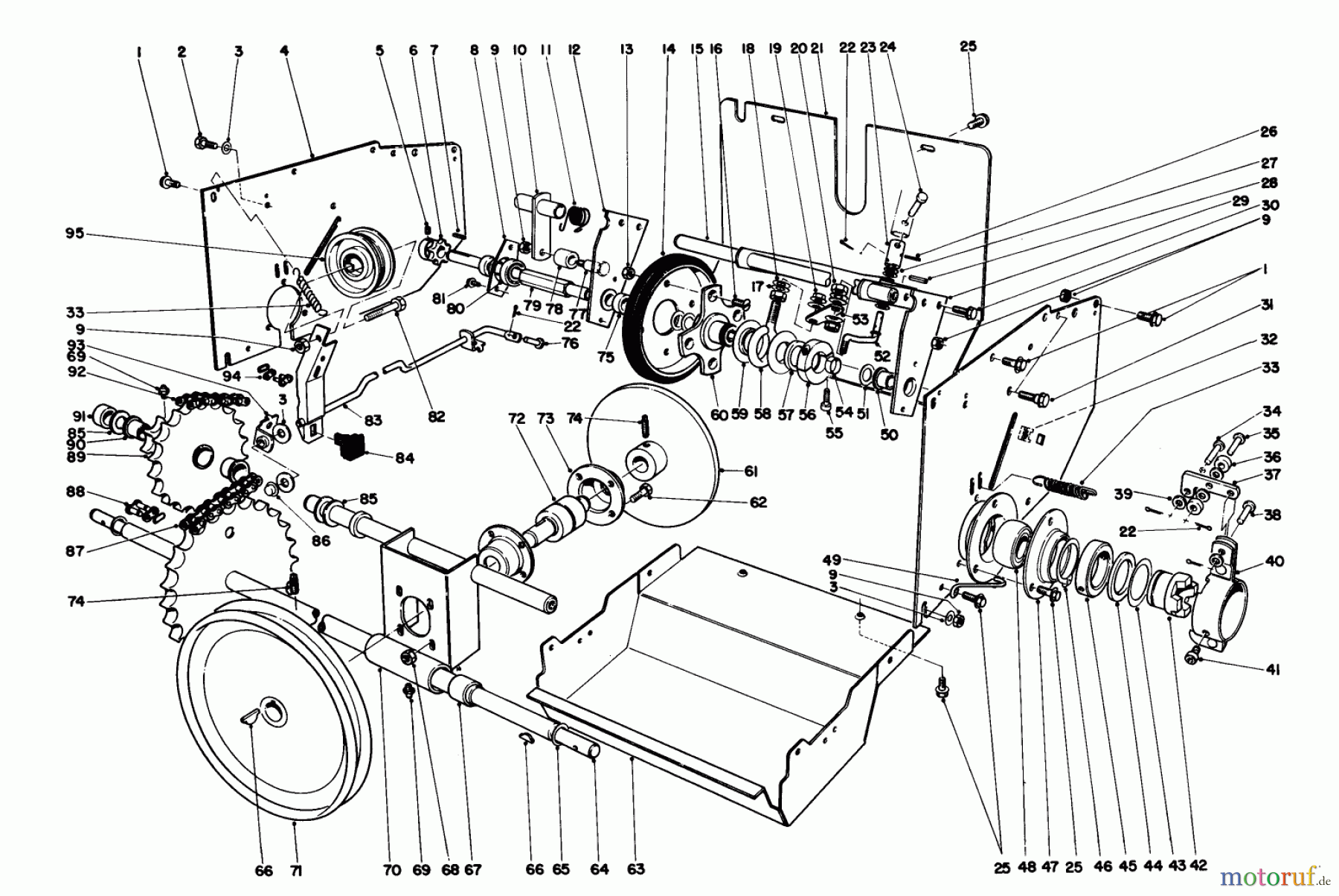 Toro Neu Snow Blowers/Snow Throwers Seite 1 38160 (1132) - Toro 1132 Snowthrower, 1984 (4000001-4999999) TRACTION ASSEMBLY