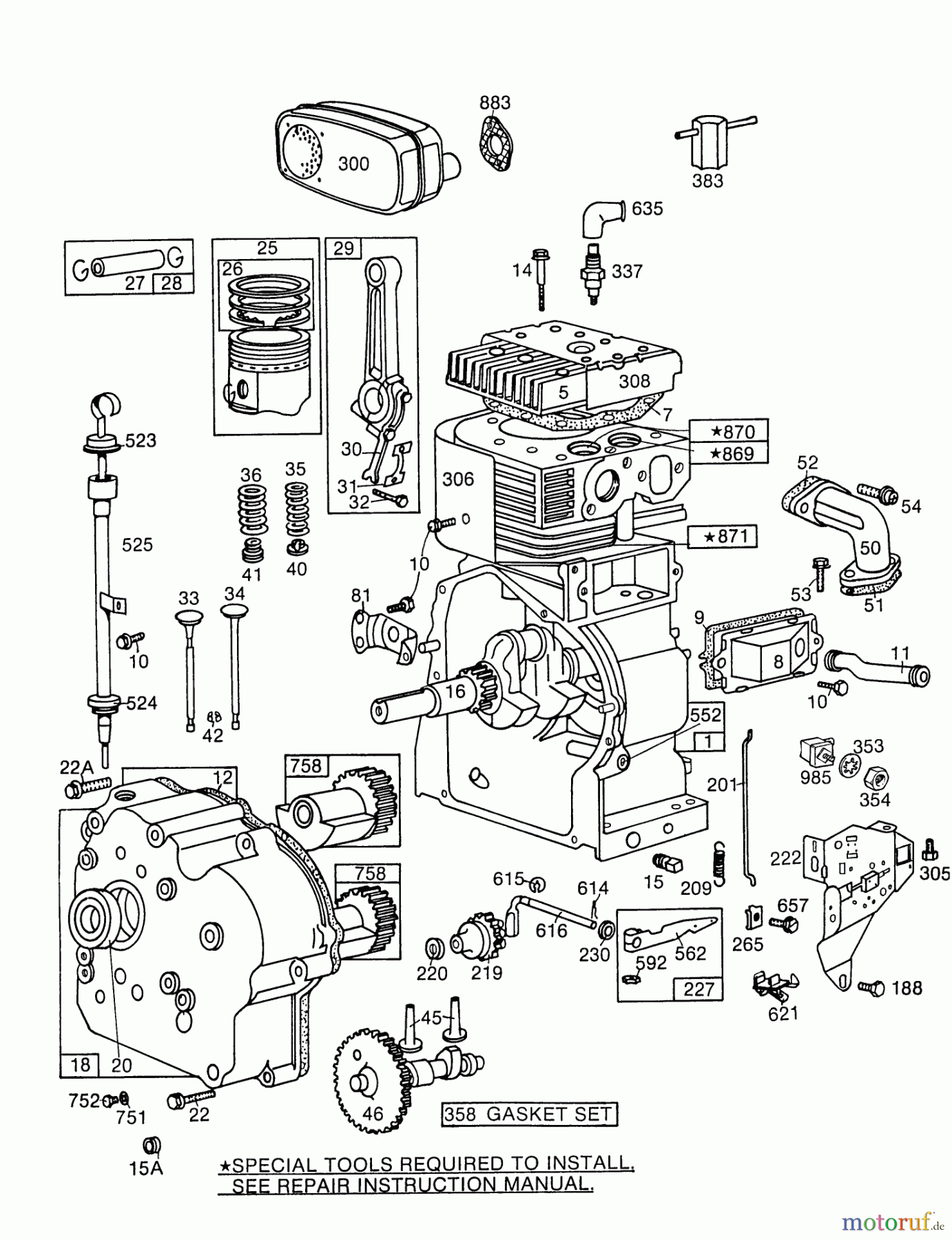 Toro Neu Snow Blowers/Snow Throwers Seite 1 38160 (1132) - Toro 1132 Snowthrower, 1986 (6000001-6999999) ENGINE BRIGGS & STRATTON MODEL NO. 252416-0677-01 #1