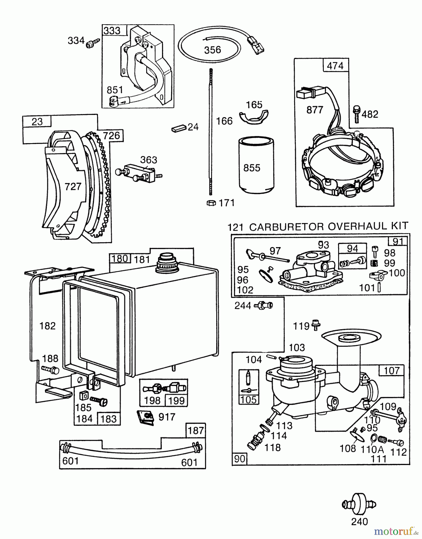 Toro Neu Snow Blowers/Snow Throwers Seite 1 38160 (1132) - Toro 1132 Snowthrower, 1986 (6000001-6999999) ENGINE BRIGGS & STRATTON MODEL NO. 252416-0677-01 #2